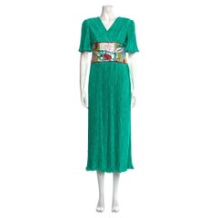 Mary McFadden Kleid mit Paillettenbesatz an der Taille