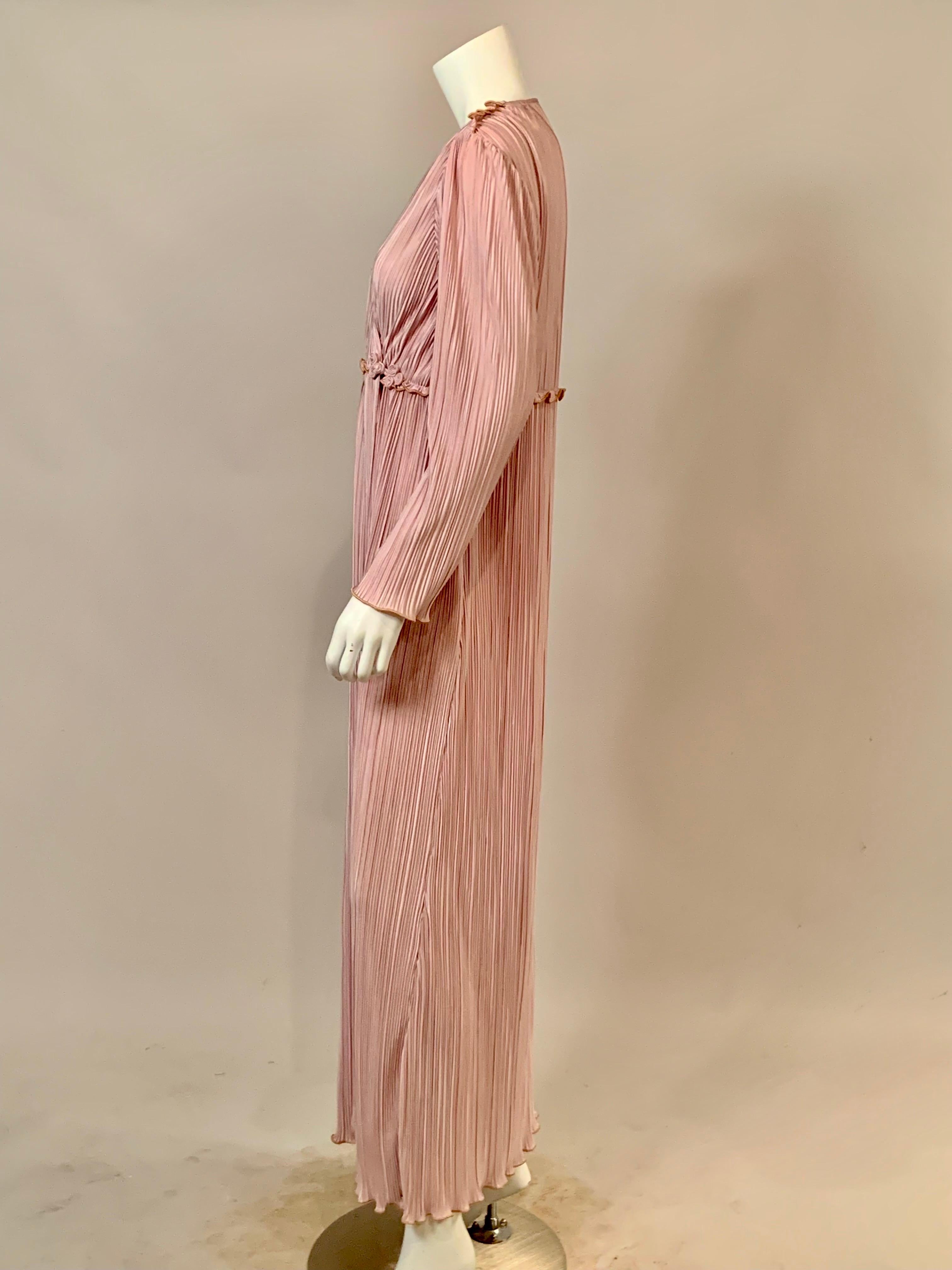 Women's Mary McFadden Pleated Lilac Robe or Gown For Sale