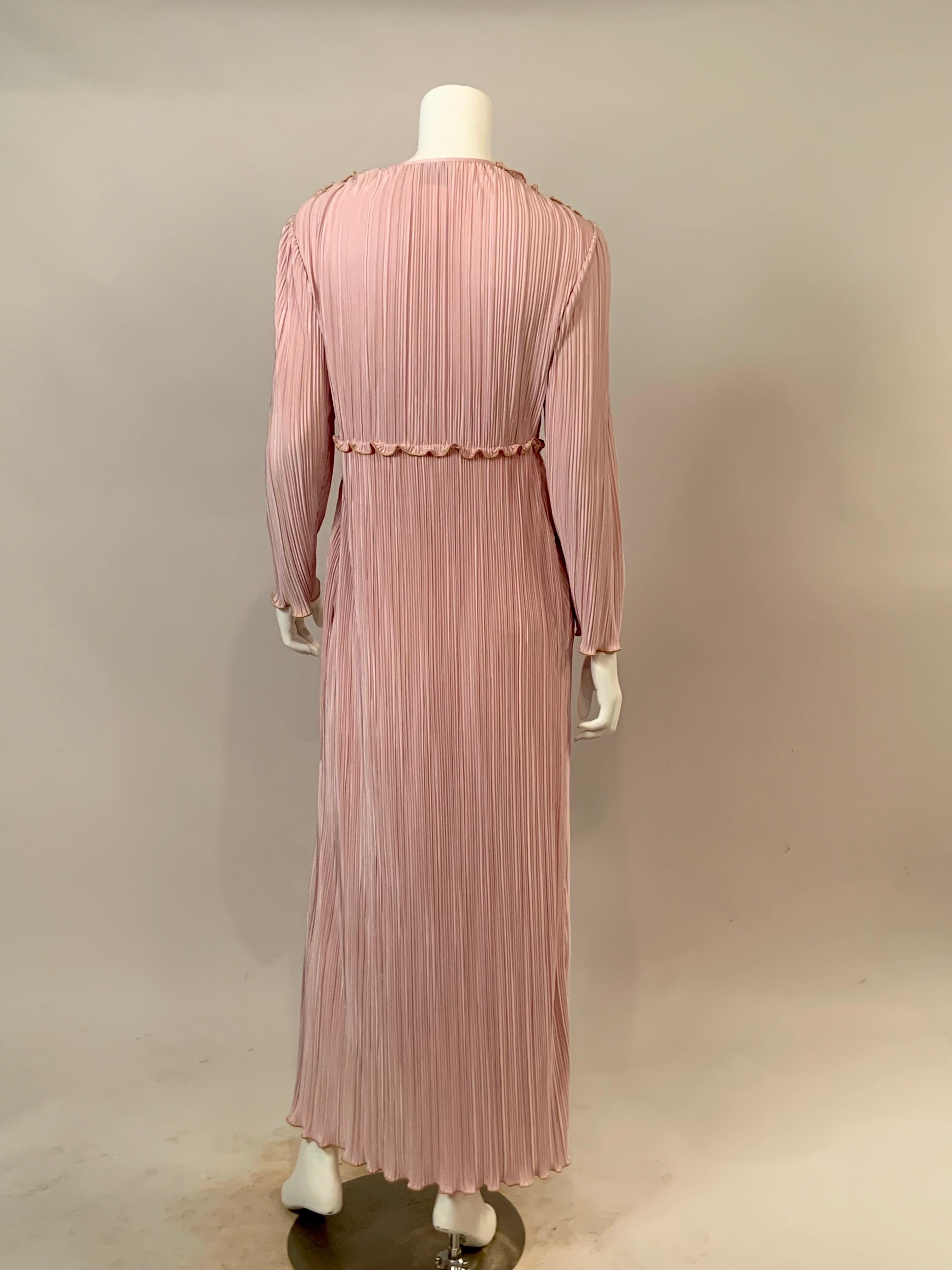 Mary McFadden Pleated Lilac Robe or Gown For Sale 1