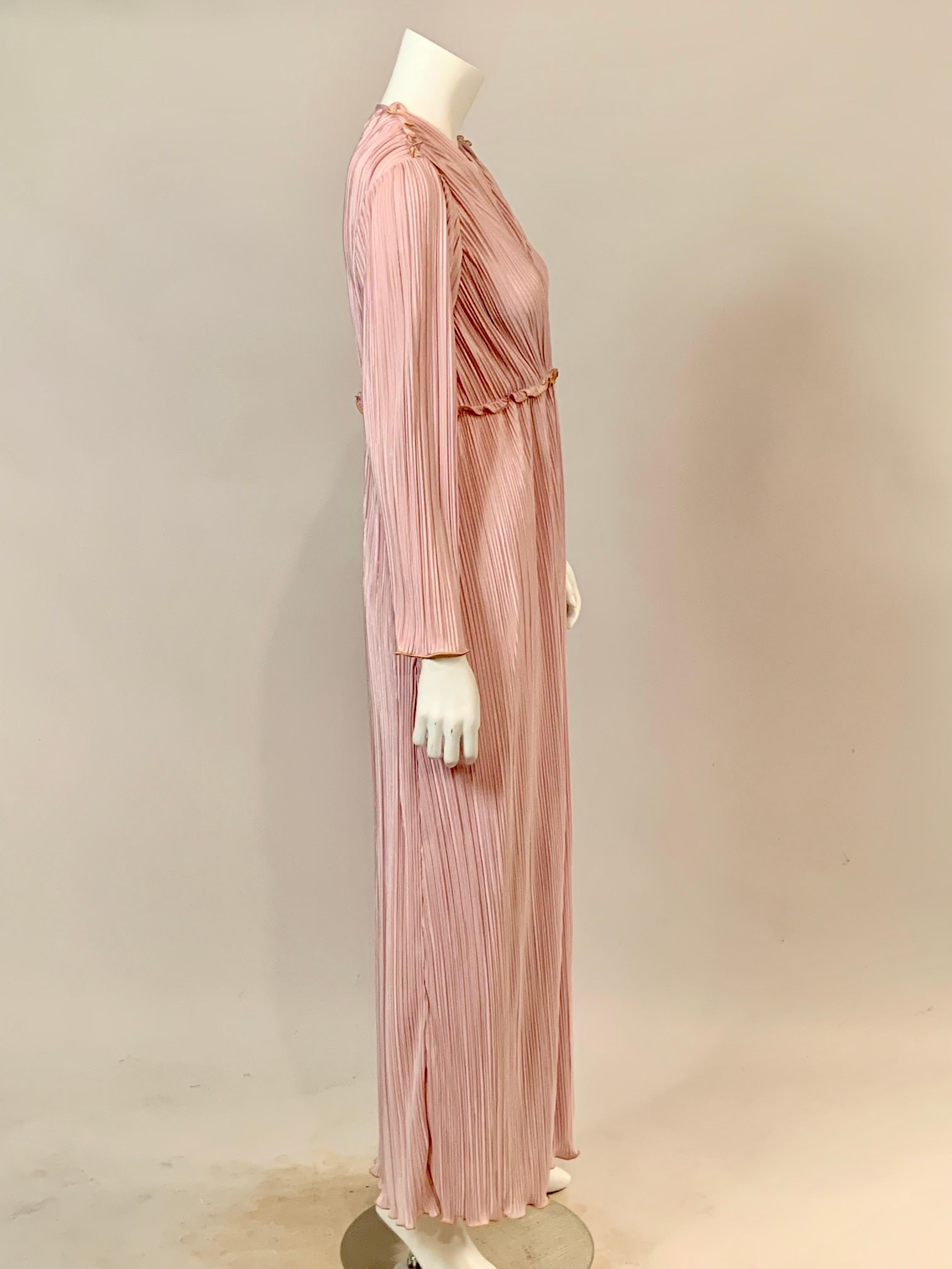 Mary McFadden Pleated Lilac Robe or Gown For Sale 2