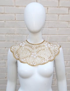 MARY MCFADDEN Sequin & Beaded Collar, 1980's