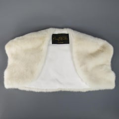 MARY MCFADDEN Size M Cream Cropped Bolero Vest Shrug