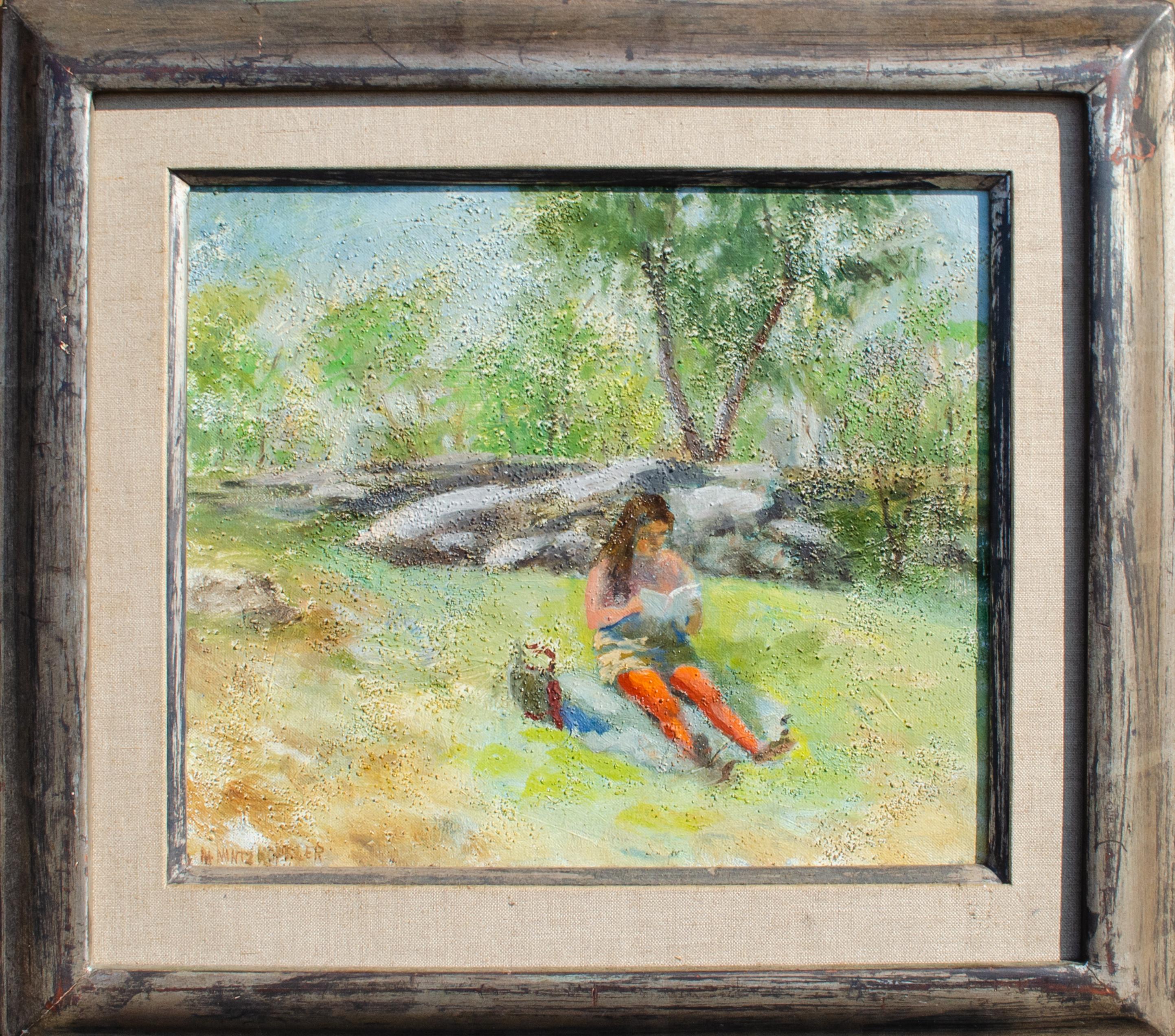 Mary Mintz Koffler (American, 1906-1985)
Noon in Central Park, c. 1950
Oil on canvas
12 1/2 x 14 1/4 in.
Framed: 18 x 20 in.
Signed lower left
Inscribed verso

Mary Mintz Koffler was an American painter (New York, New Jersey) best known for her