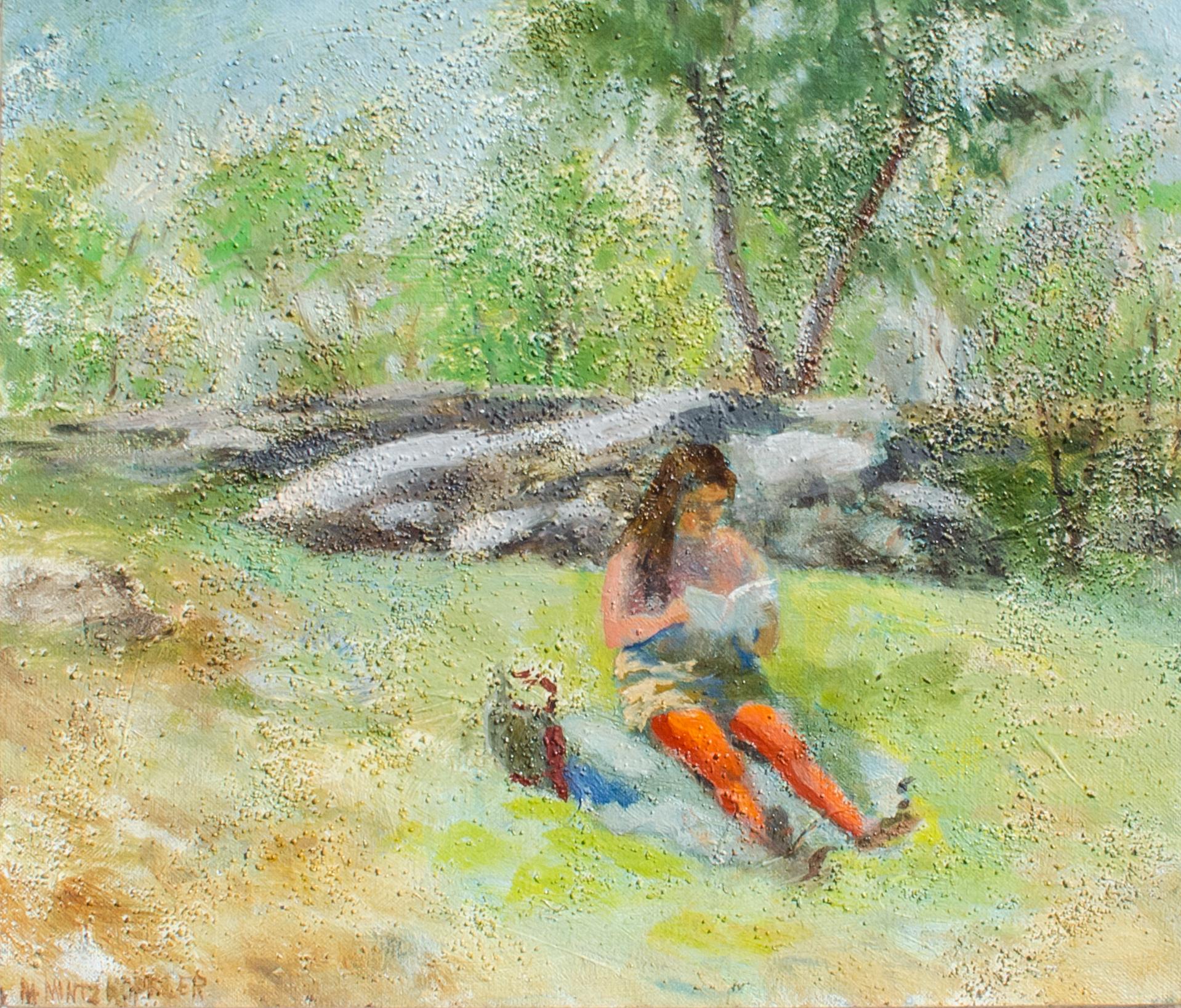 Mary Mintz Koffler (américaine, 1906-1985)
Midi à Central Park, C.C. 1950
Huile sur toile
12 1/2 x 14 1/4 in.
Encadré : 18 x 20 in.
Signé en bas à gauche
Inscrit au verso

Mary Mintz Koffler était une peintre américaine (New York, New Jersey)