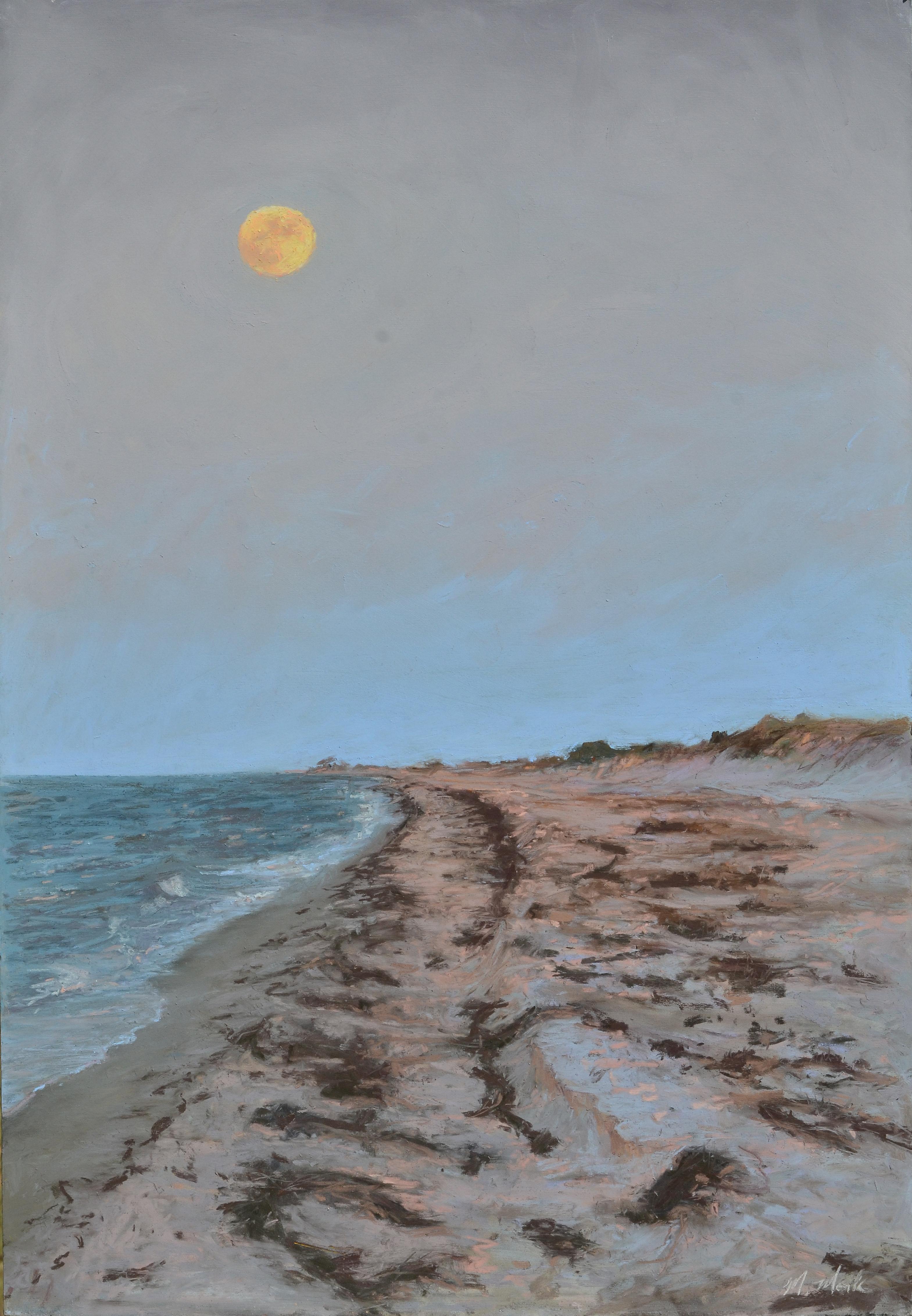 Mary Monk Landscape Painting - Early Moon Rise Horn Island