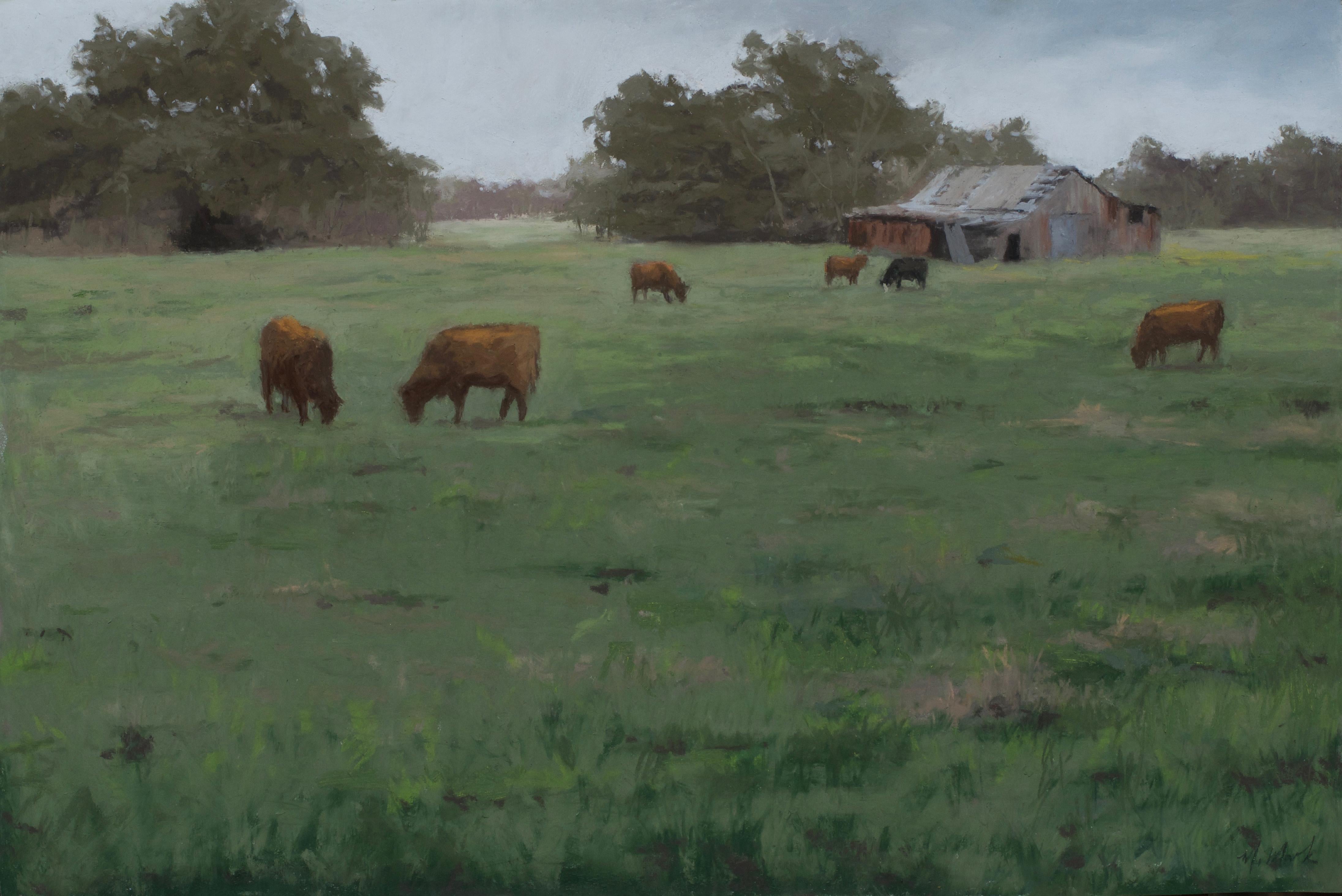 Mary Monk Landscape Painting - That's My Cows