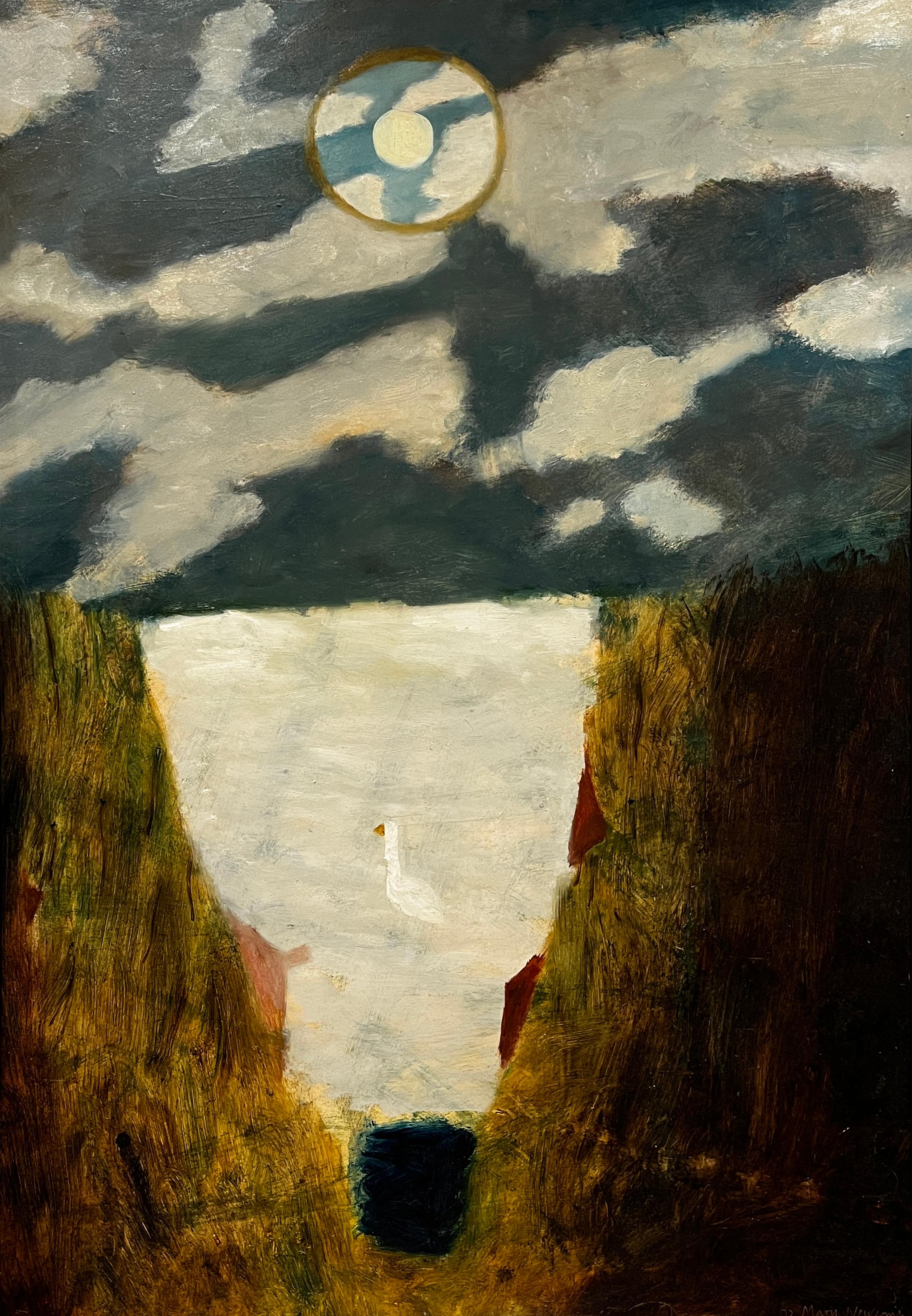 Full Moon - Painting by Mary Newcomb