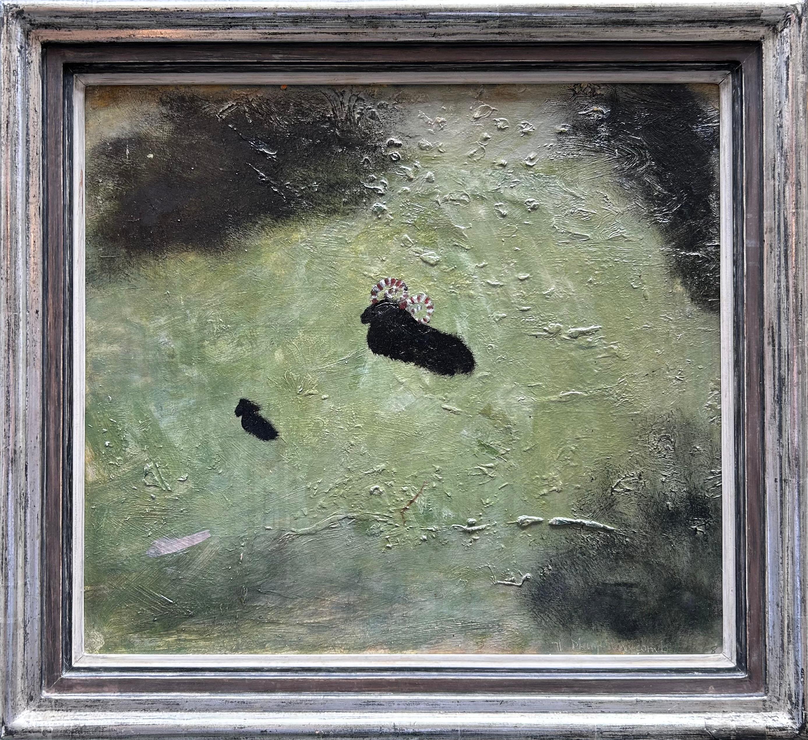 Ram and Small Lamb - Painting by Mary Newcomb