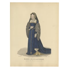 Mary of England, Queen of France – Handcoloured Engraving, ca. 1900