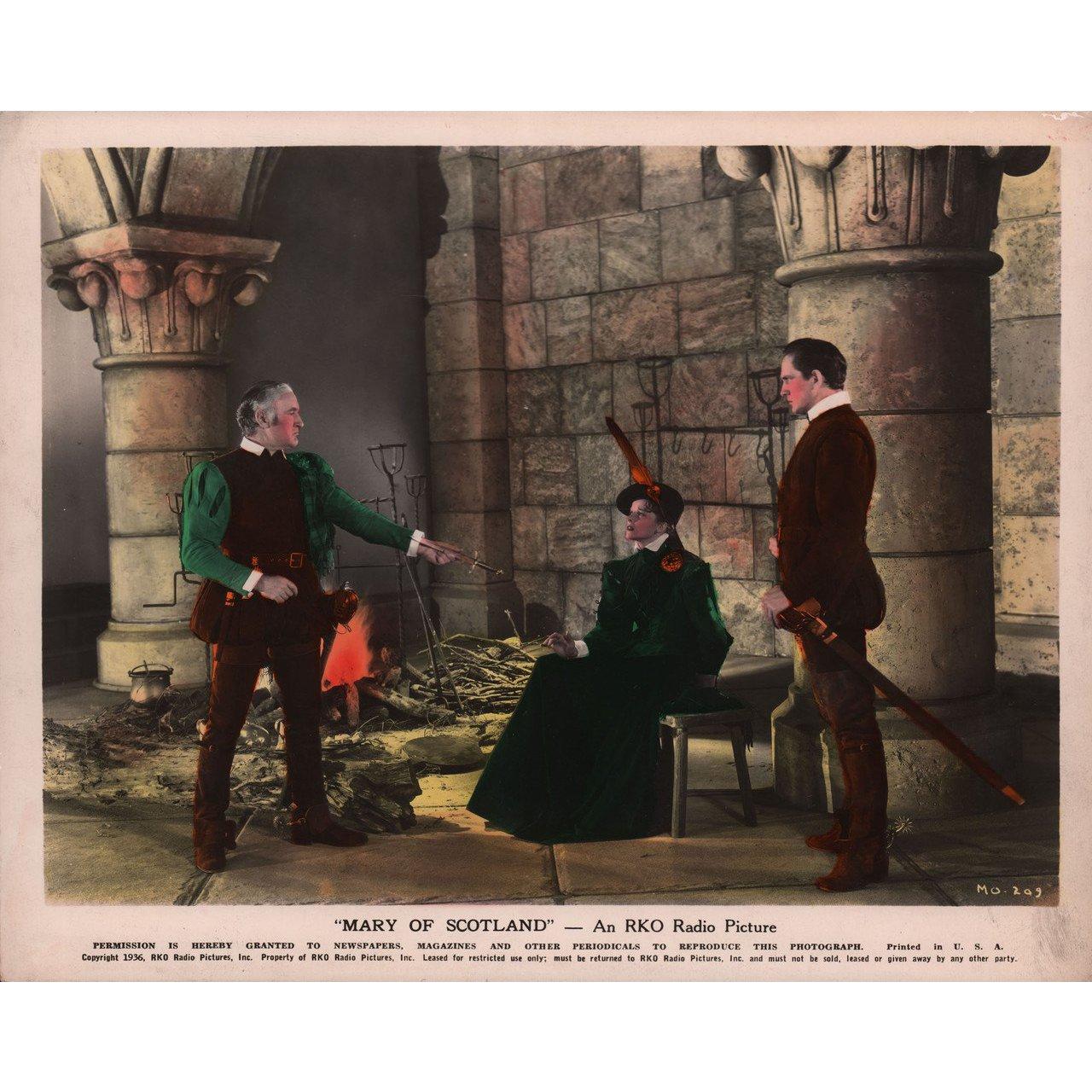 Original 1936 US color photo for the film Mary of Scotland directed by John Ford / Leslie Goodwins with Katharine Hepburn / Fredric March / Florence Eldridge / Douglas Walton. Very good-fine condition. Please note: the size is stated in inches and