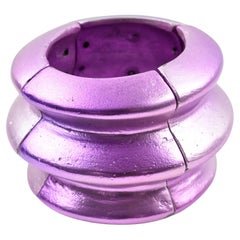 Mary Oros - Bracelet extra-large à maillons en résine acrylique mauve