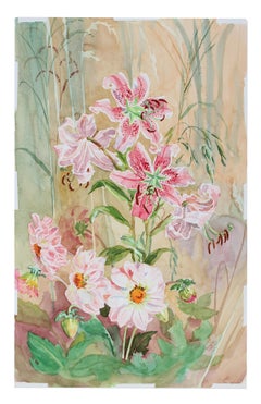 "Design In Pink" 1979 Watercolor