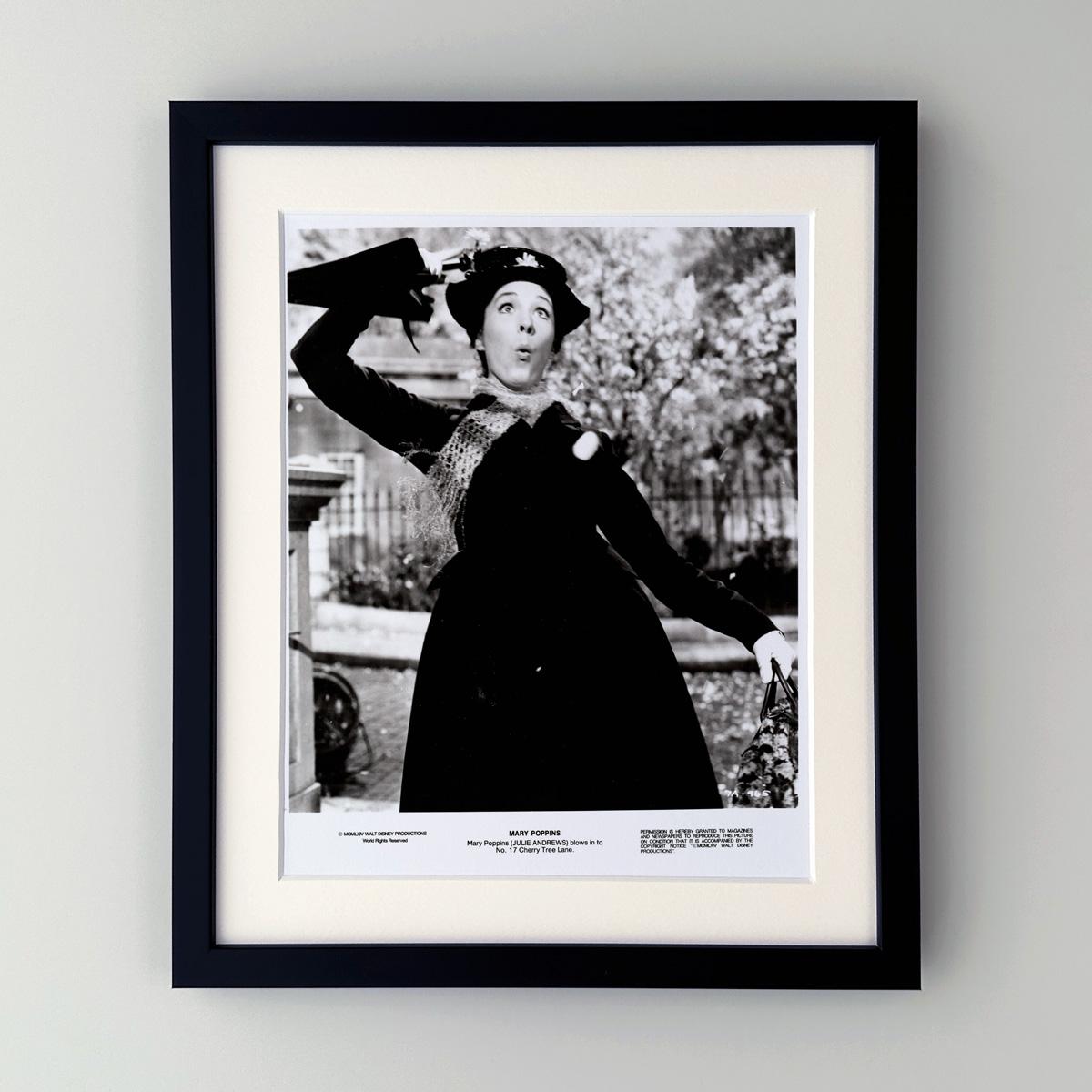Original 8x10 inches Publicity Still for the Disney classic Mary Poppins (1964) starring Julie Andrews (Mary Poppins) and Dick Can Dyke (Bert).

Publicity (film/production) stills were created to help studios promote their new films. The stills were