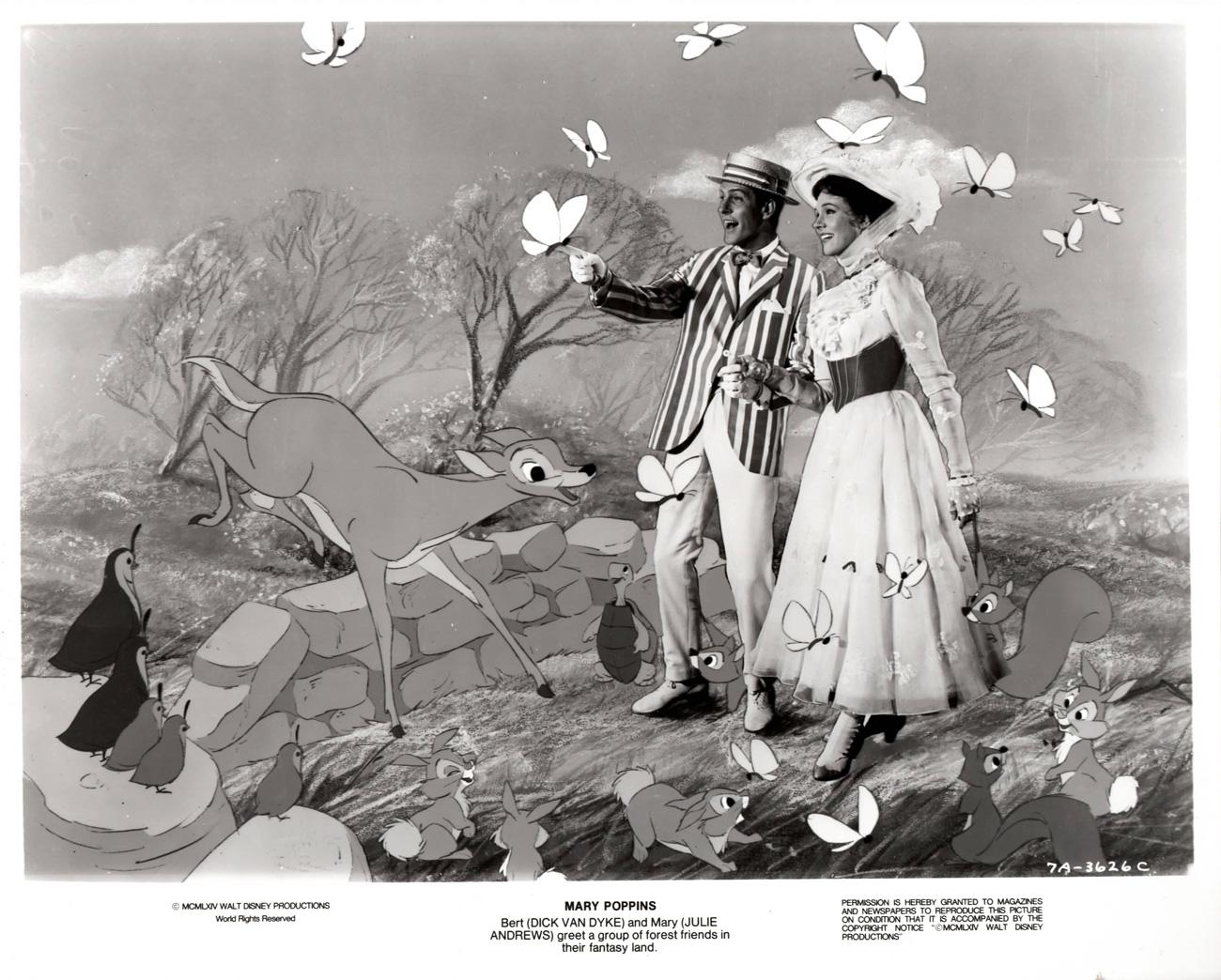 Mary Poppins (1964)  Framed Publicity Film Movie Still Disney In Good Condition For Sale In Bath, Somerset