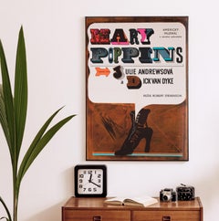 Mary Poppins 1969 Czech A1 Film Poster, Eva Galova
