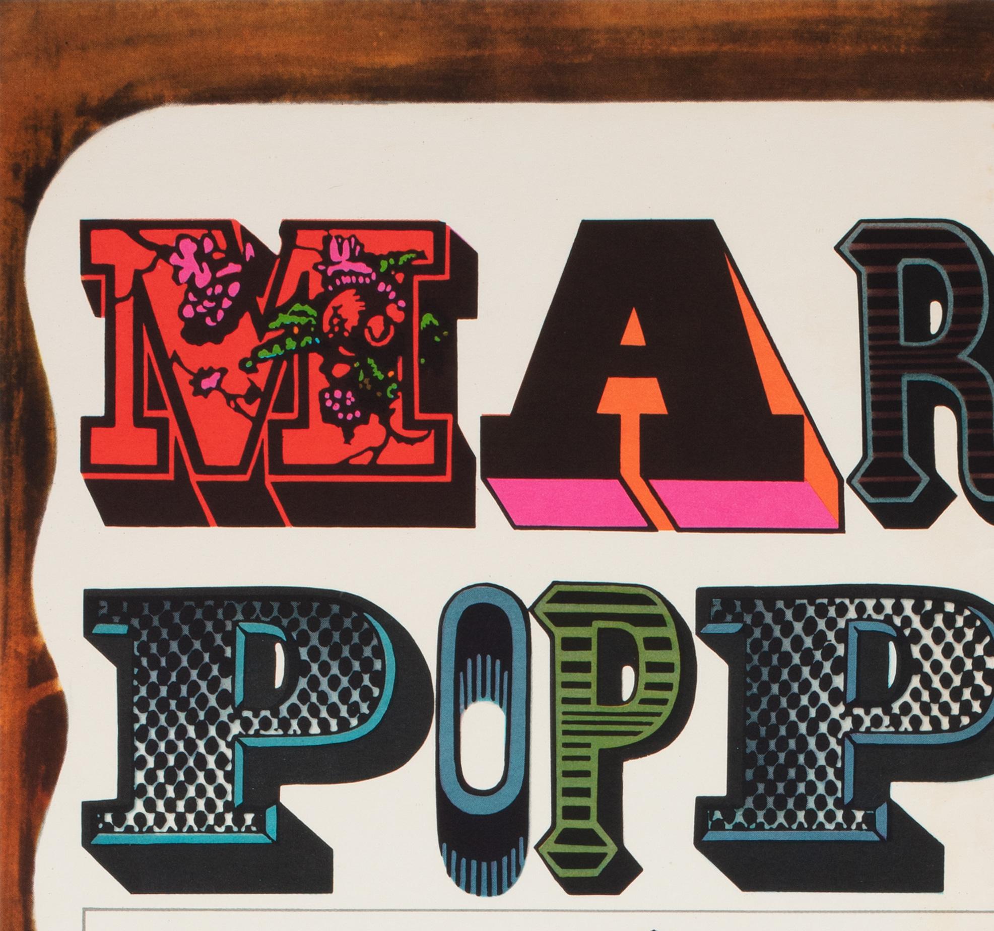 Tschechisches A1-Filmplakat „Mary Poppins“, Eva Galova, 1969 im Zustand „Gut“ im Angebot in Bath, Somerset