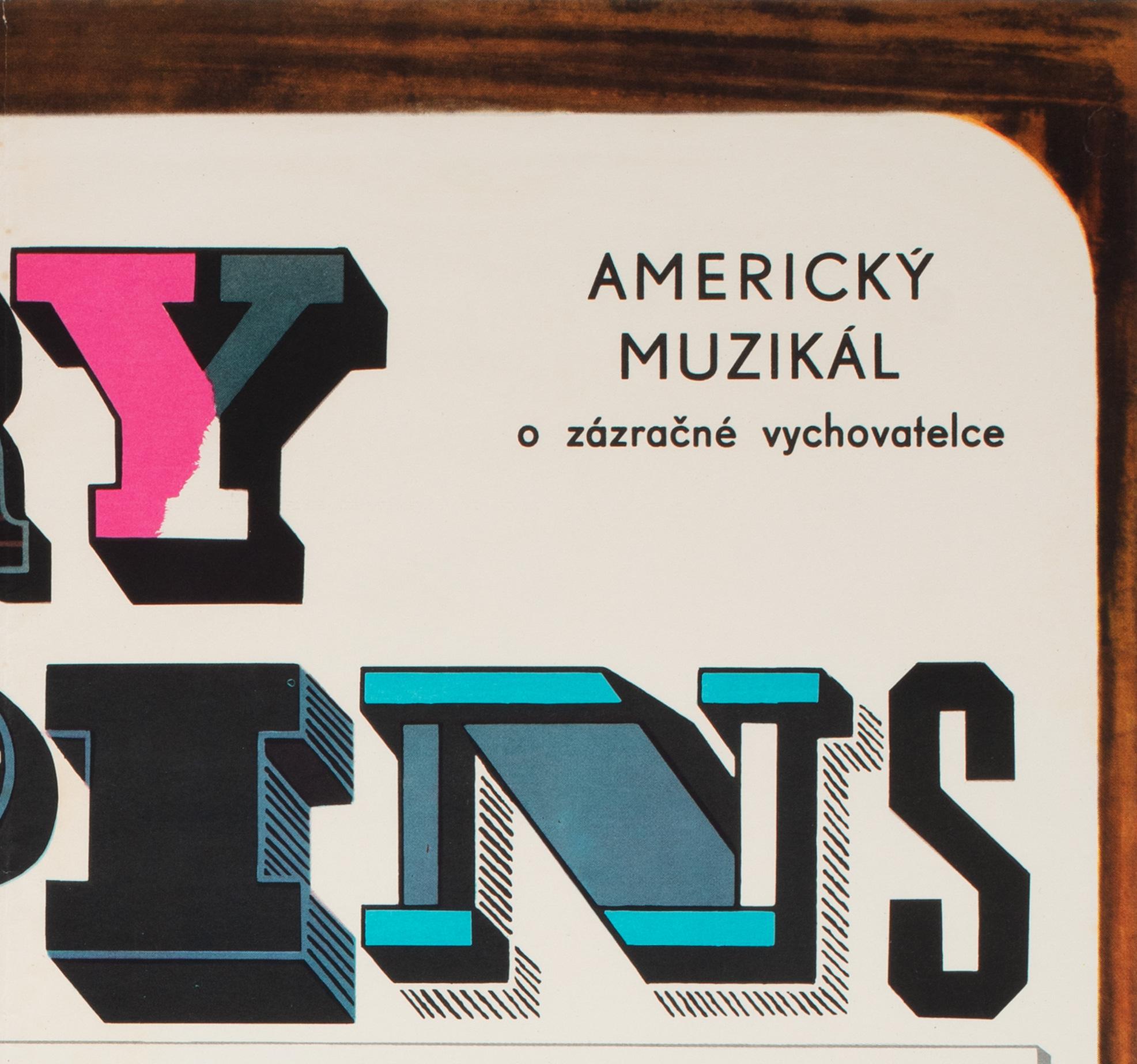 Tschechisches A1-Filmplakat „Mary Poppins“, Eva Galova, 1969 (20. Jahrhundert) im Angebot