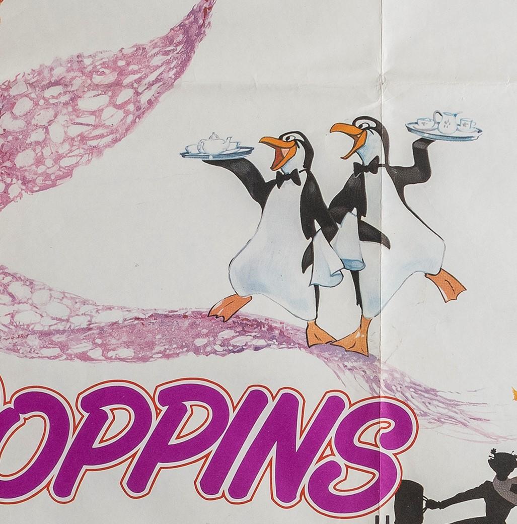 20th Century Mary Poppins Film, 1970s Original British Cinema Movie Poster Framed For Sale