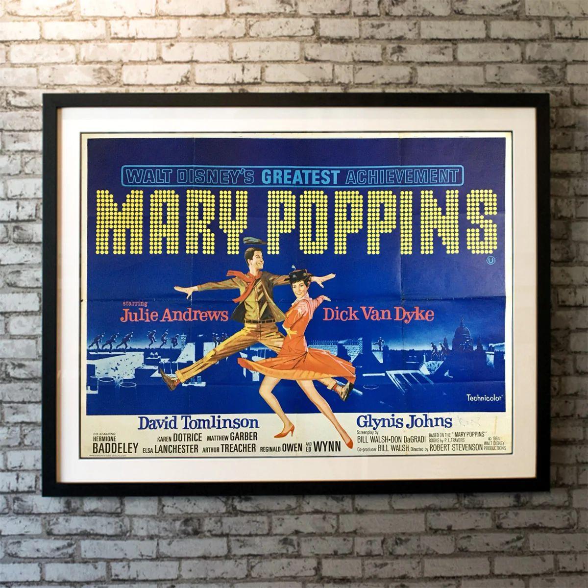 Mary Poppins, Unframed Poster, 1964

In turn of the century London, a magical nanny employs music and adventure to help two neglected children become closer to their father.

Year: 1964
Nationality: United Kingdom
Condition: Folded
Type: Original