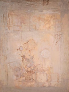 Pale Grey and Pink (White Sun), Oil on Canvas Painting by Mary Potter