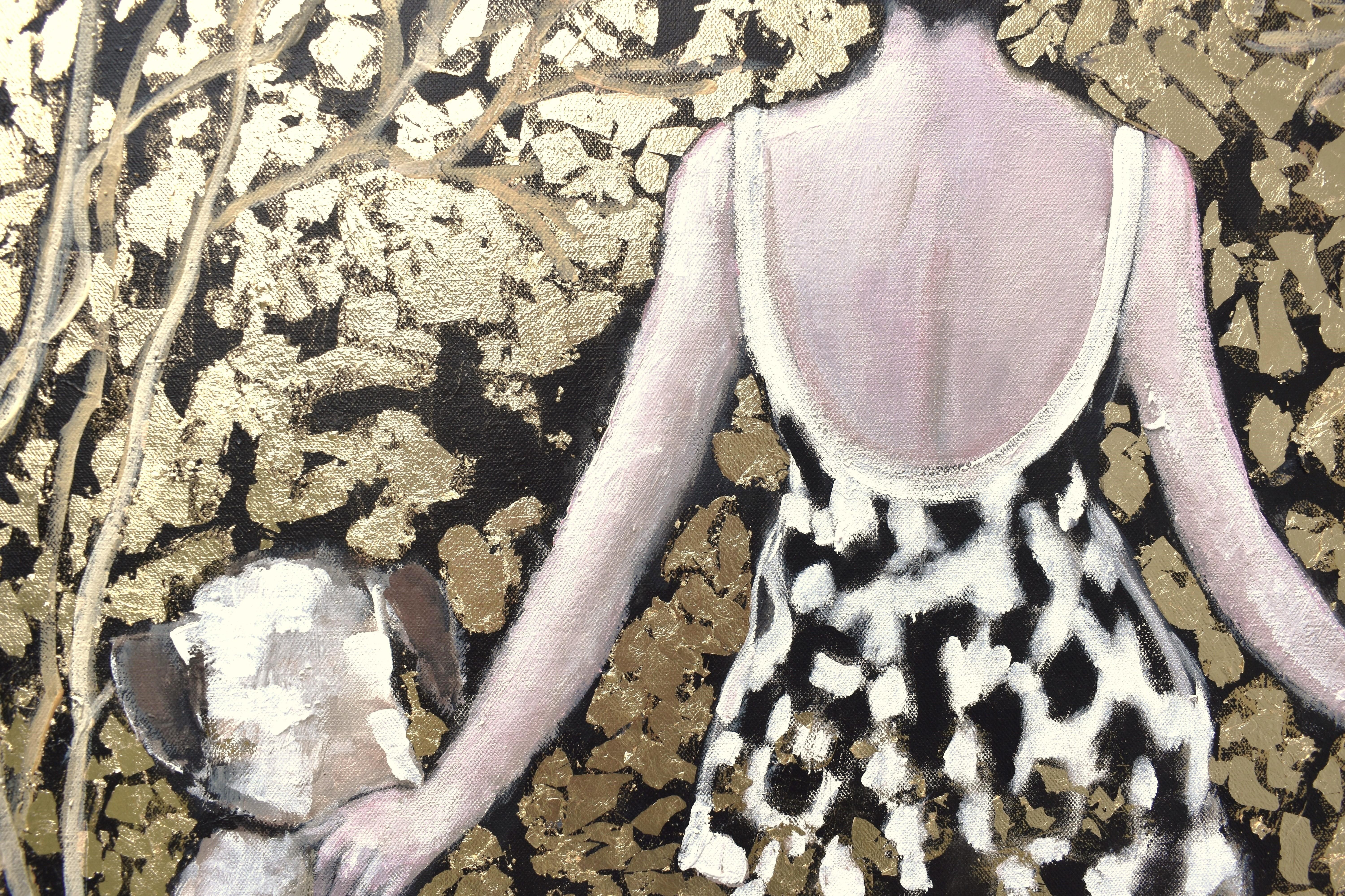 The Golden Path of Best Friends, Original Painting For Sale 1