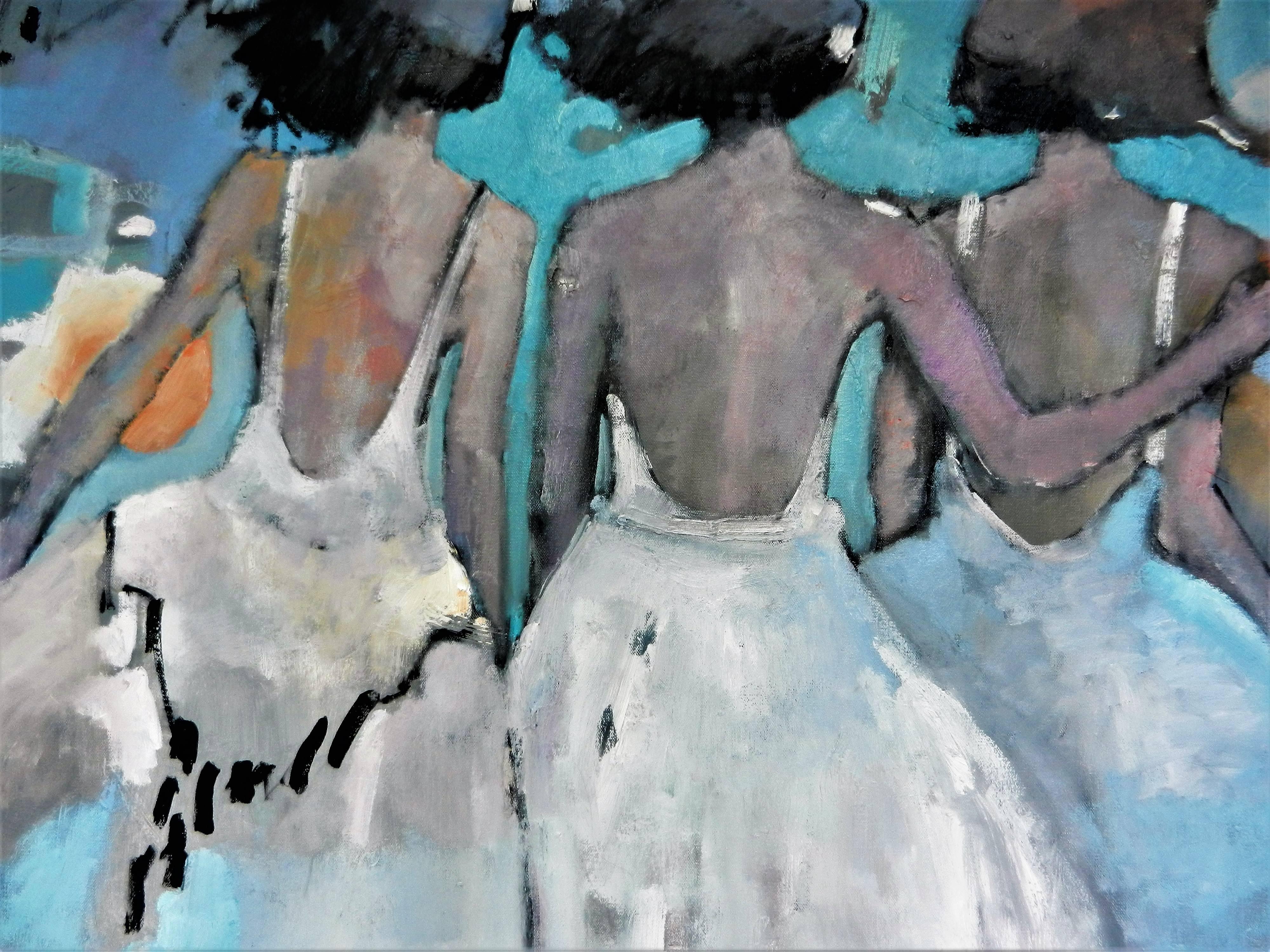 A Lesson In Color - Gray Figurative Painting by Mary Pratt