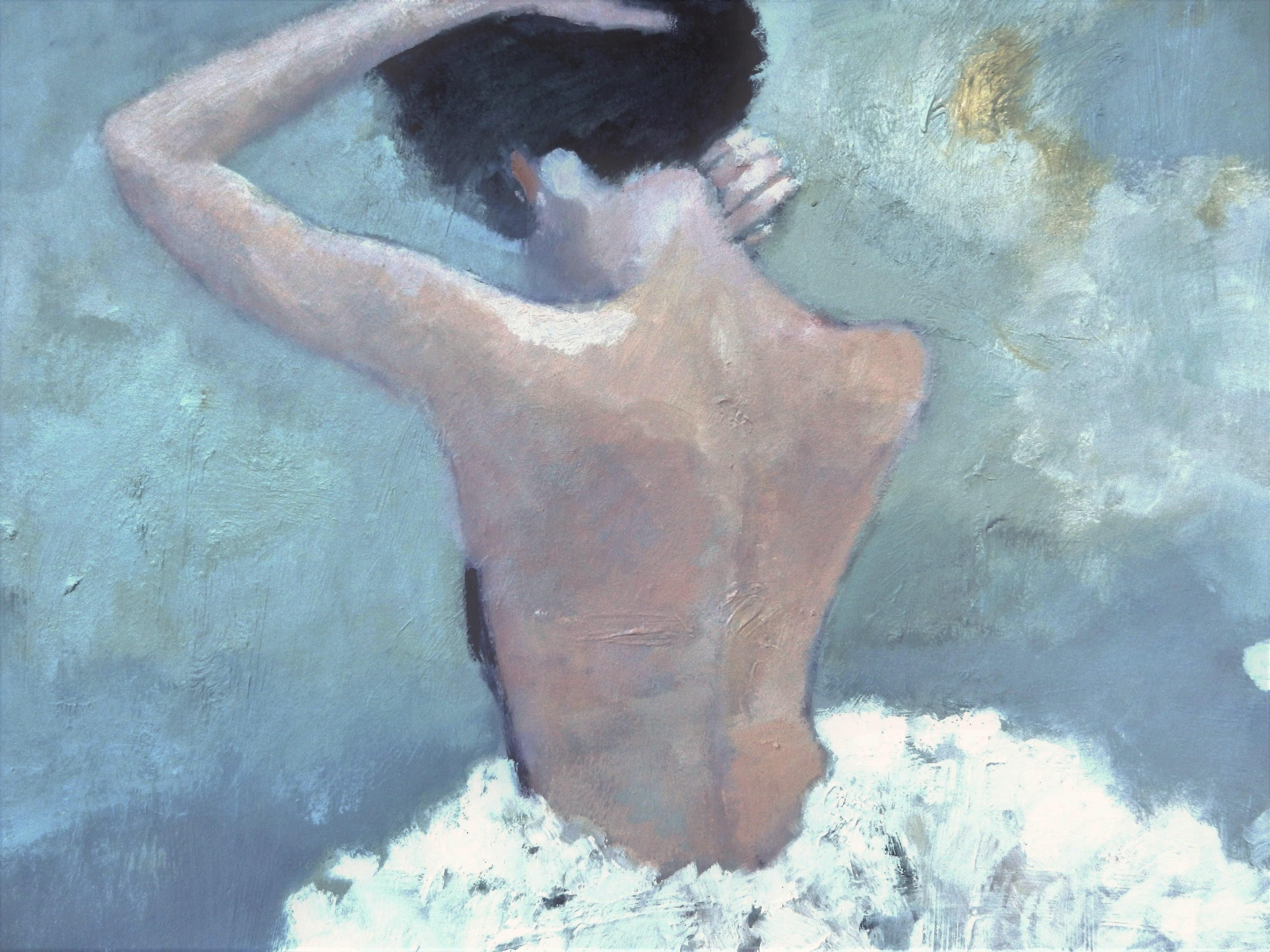 Evening Figure In White Dress - Contemporary Painting by Mary Pratt
