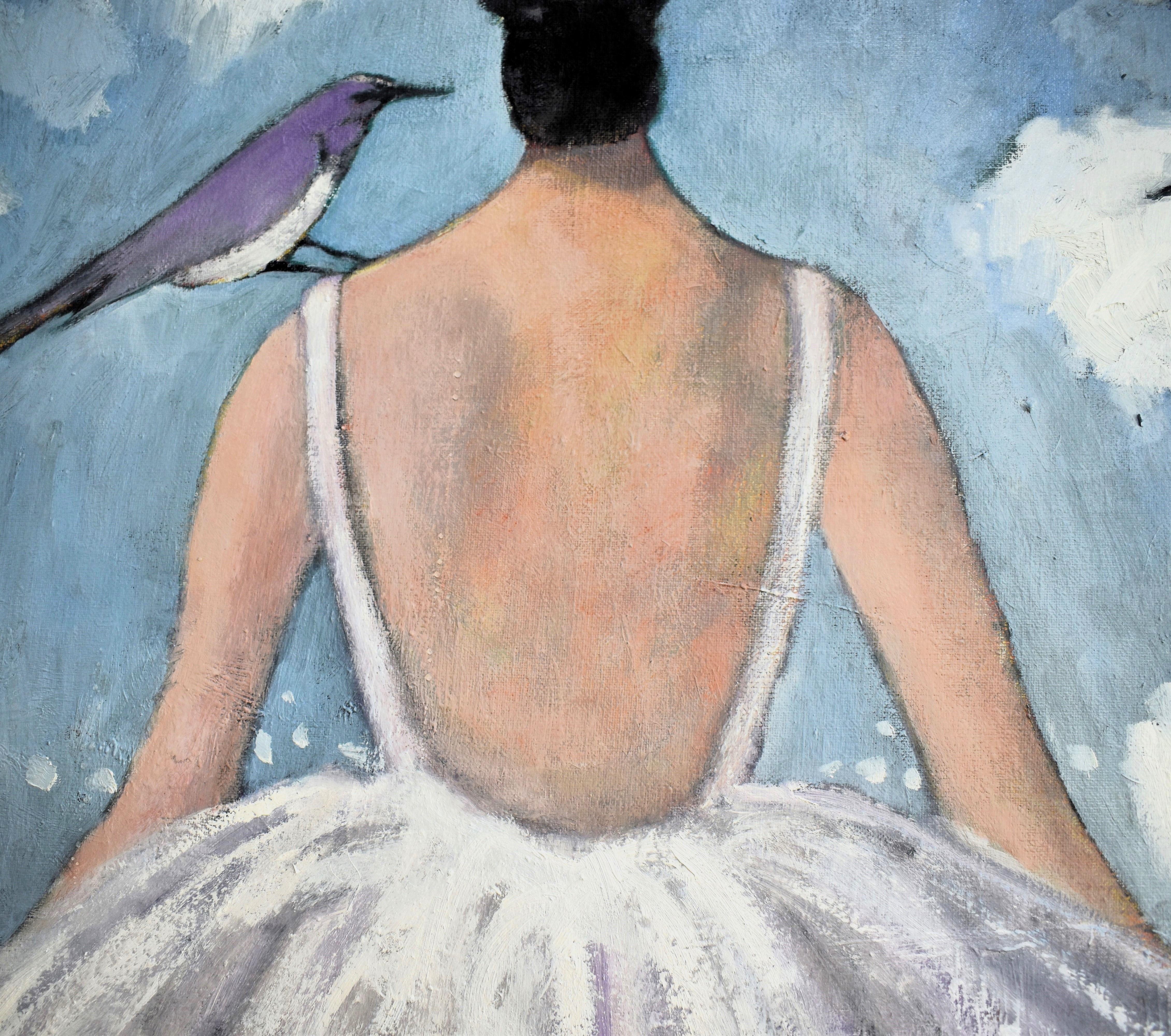 Testa tra le nuvole, Pittura a olio - Painting di Mary Pratt