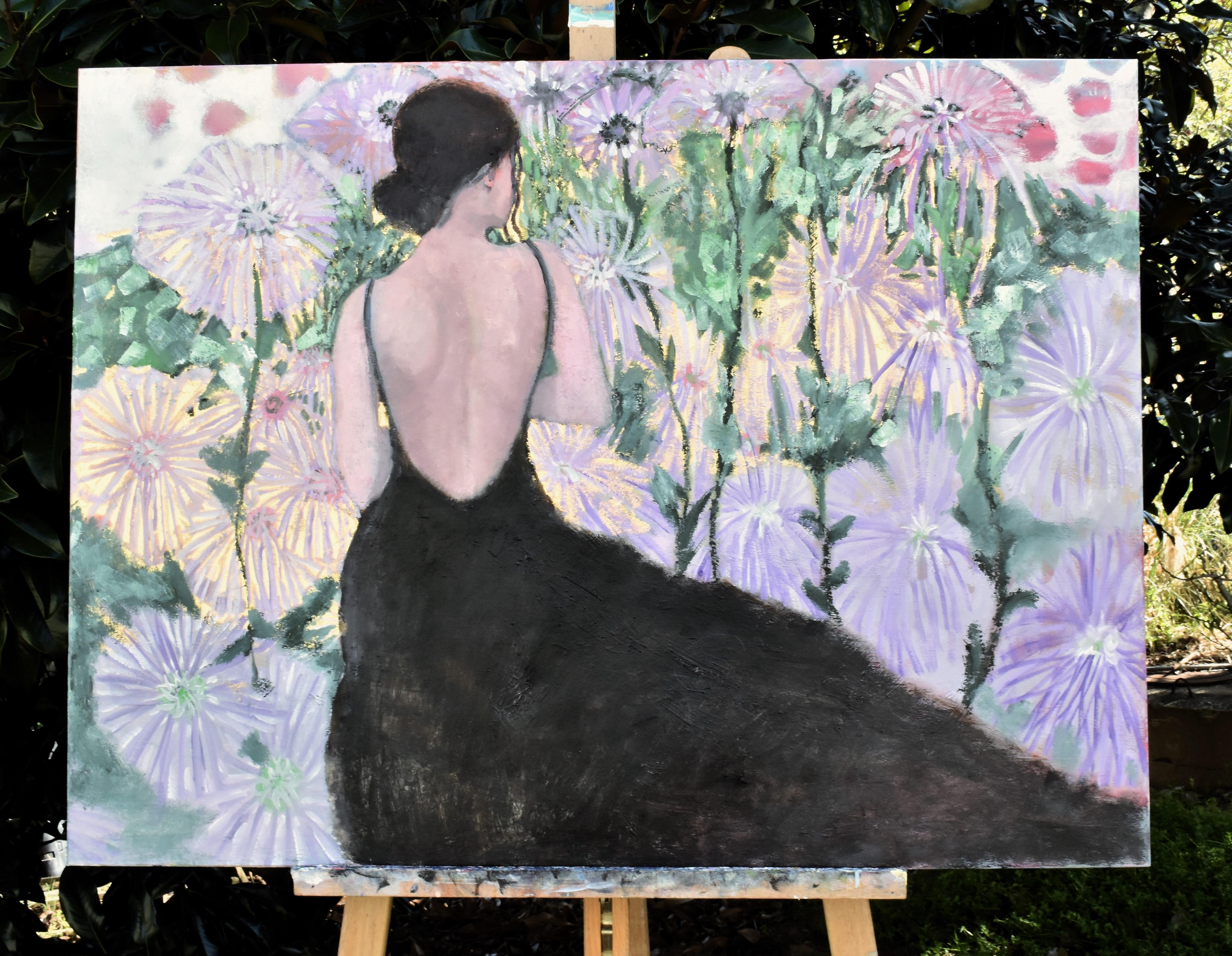 Acurrucado entre flores de cesto, Pintura al óleo - Painting Contemporáneo de Mary Pratt