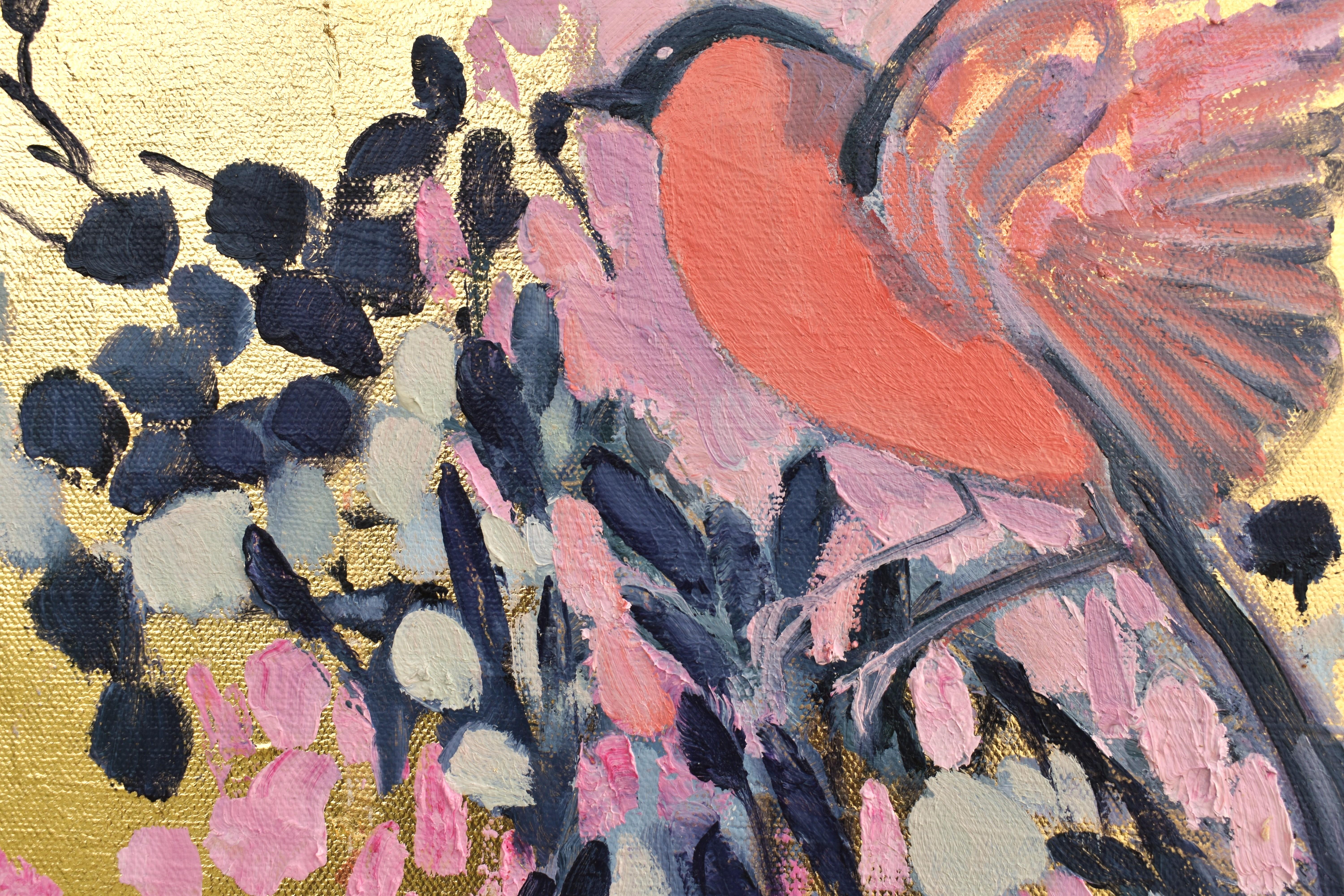 Anidado en rosa, Pintura al óleo - Animal Painting Beige de Mary Pratt