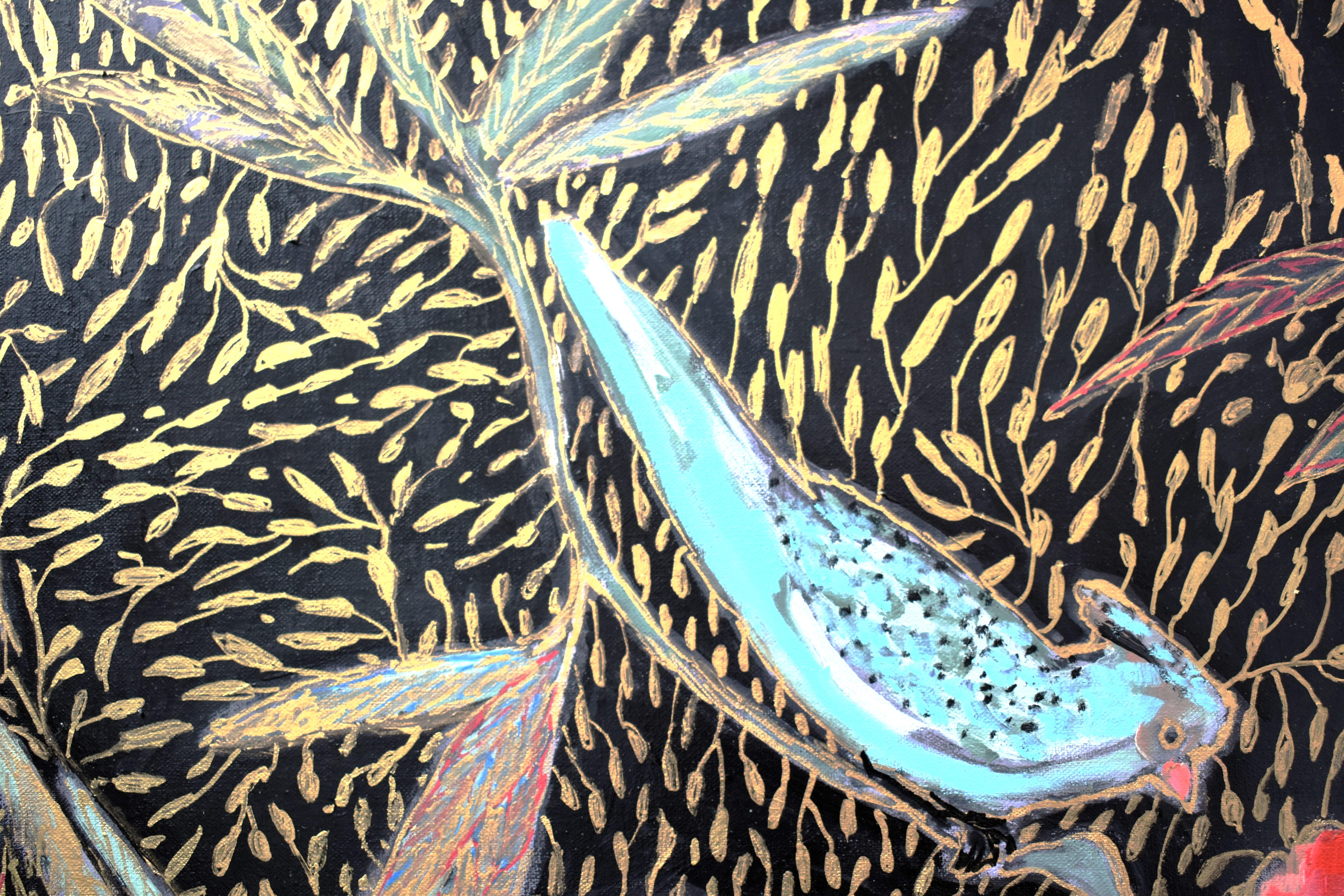 Statik und Gold, Ölgemälde (Beige), Still-Life Painting, von Mary Pratt