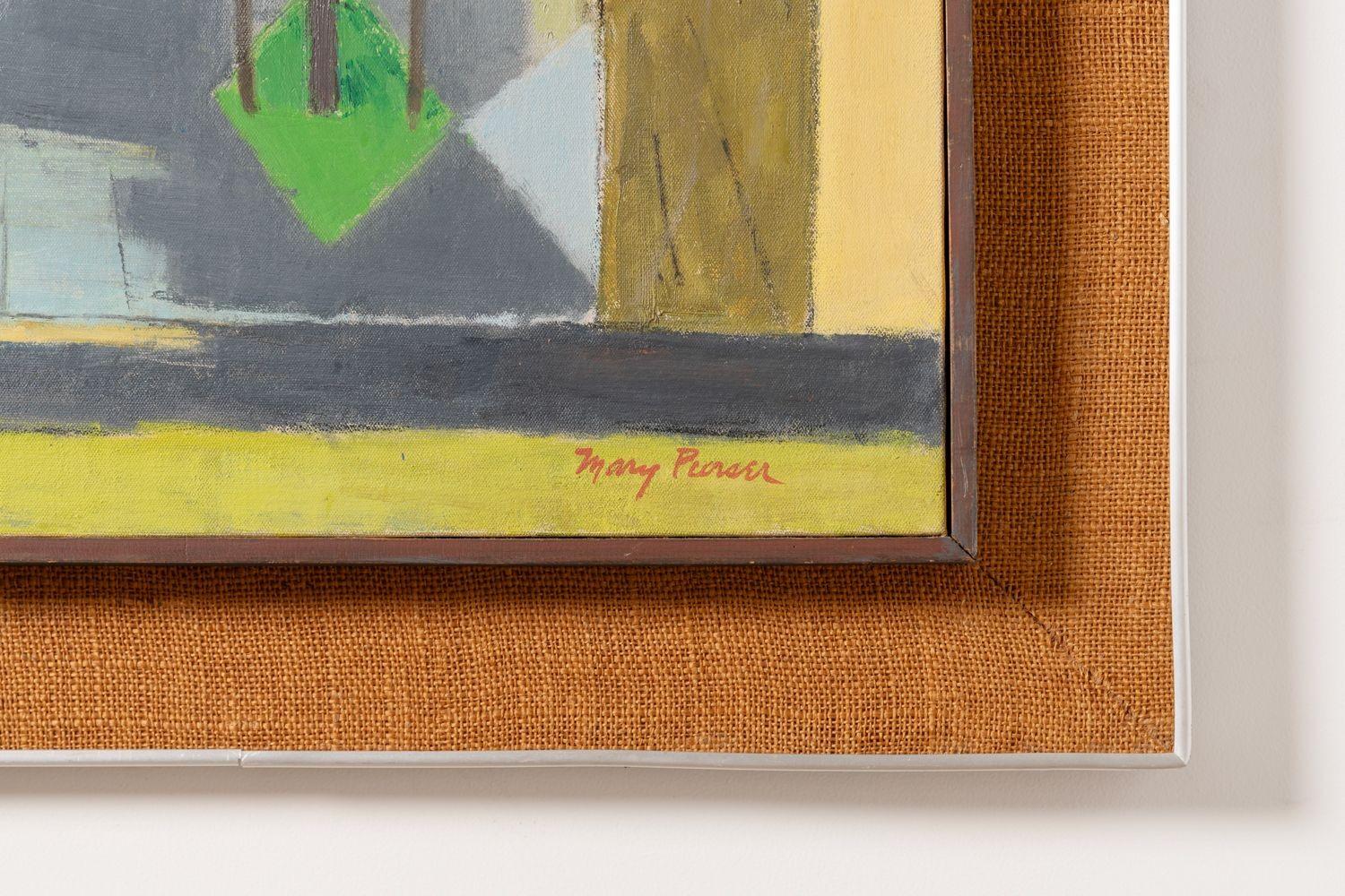 Mid-Century Modern Mary Purser Mid Century Modern Landscape Painting Oil on Canvas