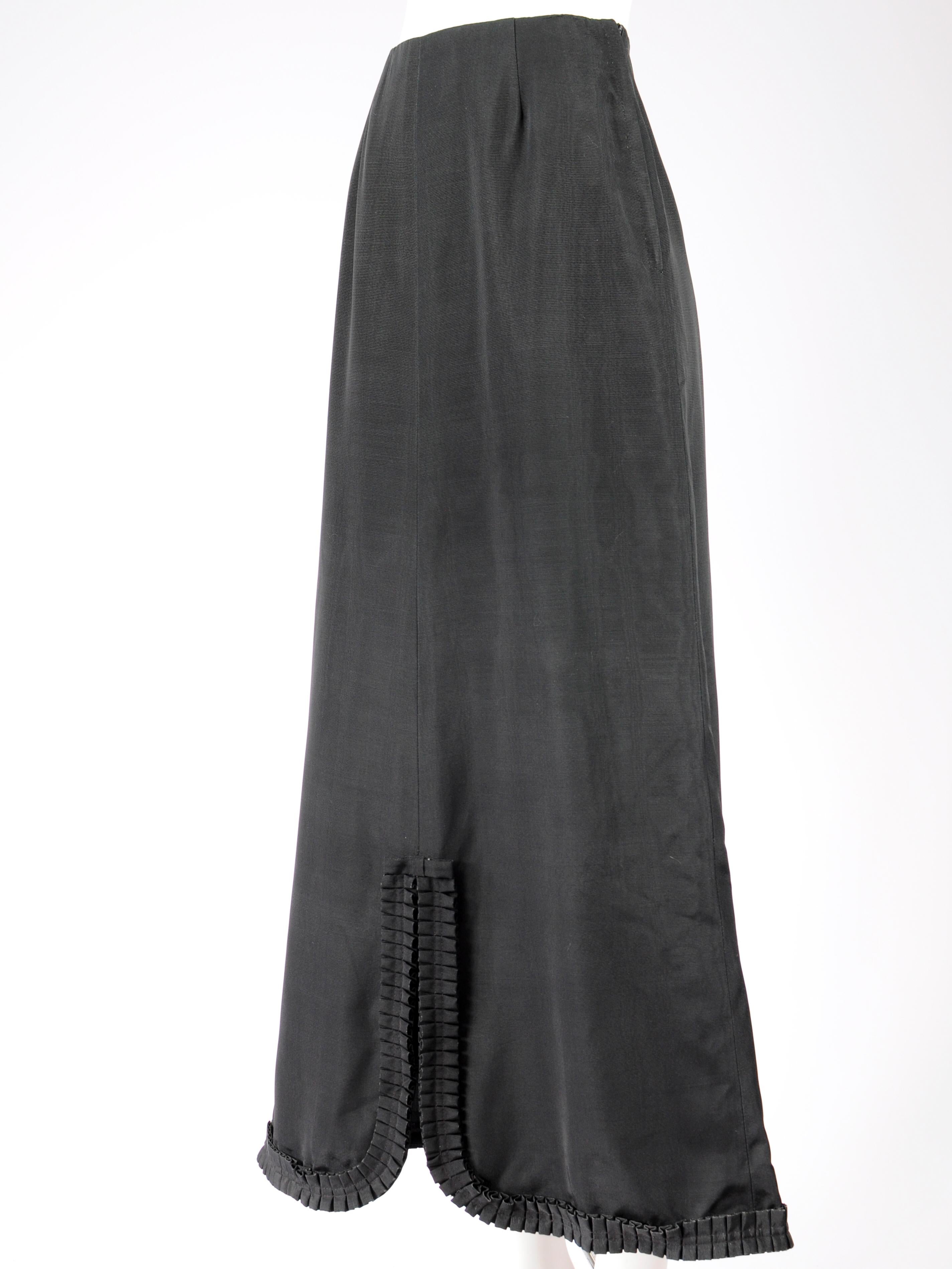 Mary Quant Ginger Group Maxi Skirt A-Line with Bow Ruffle Hem 1960s In Good Condition For Sale In AMSTERDAM, NL