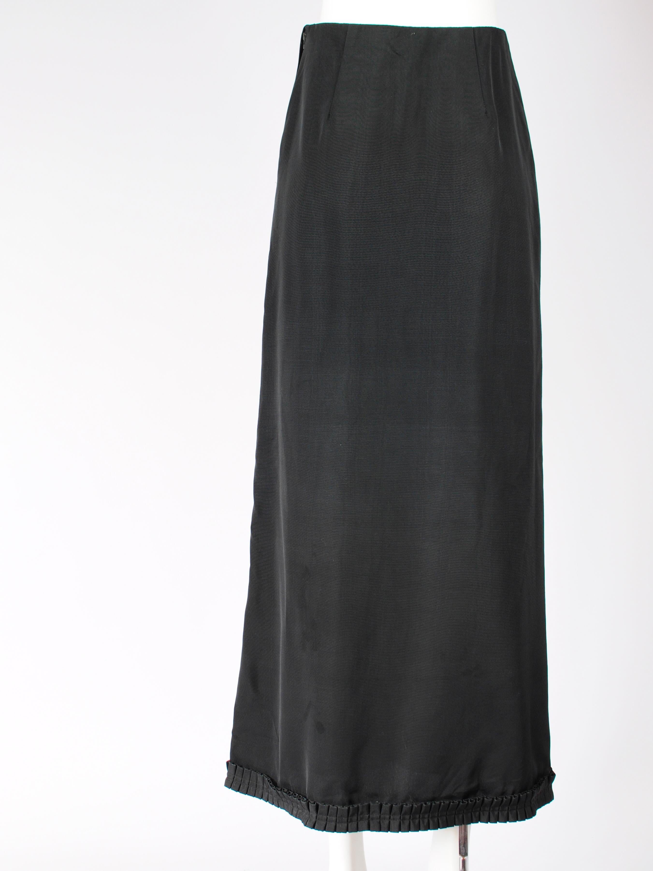 Mary Quant Ginger Group Maxi Skirt A-Line with Bow Ruffle Hem 1960s For Sale 1