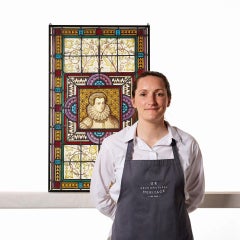 Mary Queen of Scots Antique Stained Glass Window