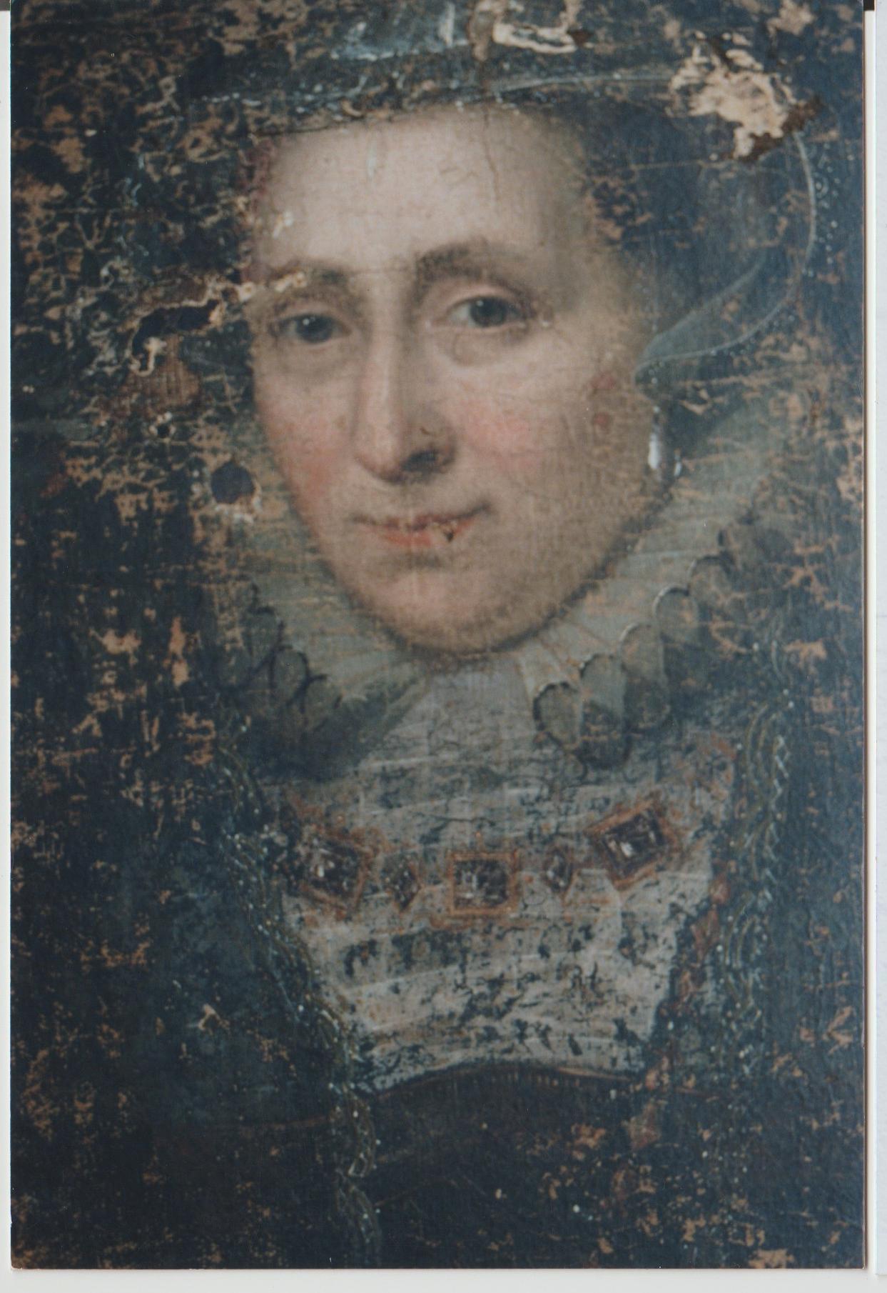 Painted Mary Queen of Scots period painting 16th.Century For Sale