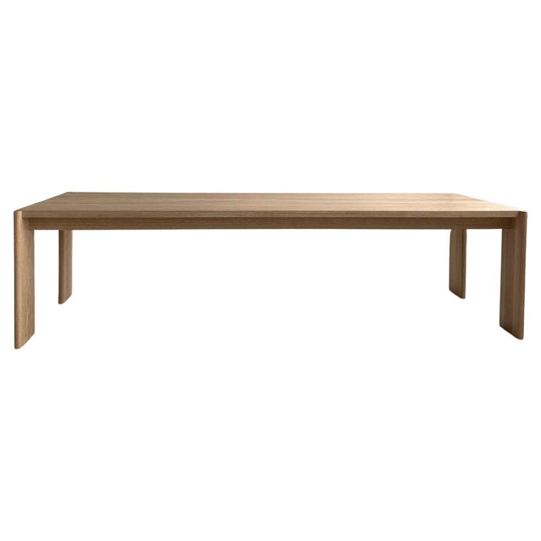 Handcrafted Curtis Dining Table in Solid White Oak 84"L by Mary
