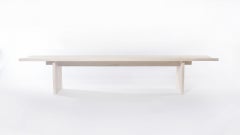 Banco Himes de madera maciza de fresno blanco hecho a mano 60" de Mary Ratcliffe Studio