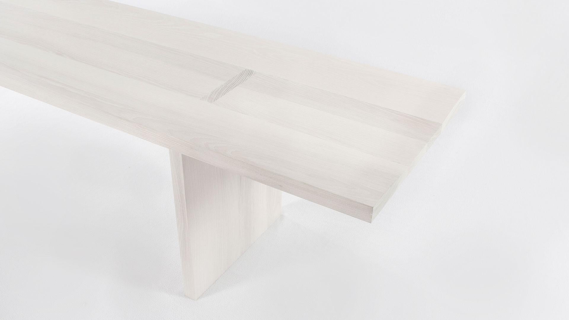 Modern Handcrafted Solid White Ash Himes Bench 60