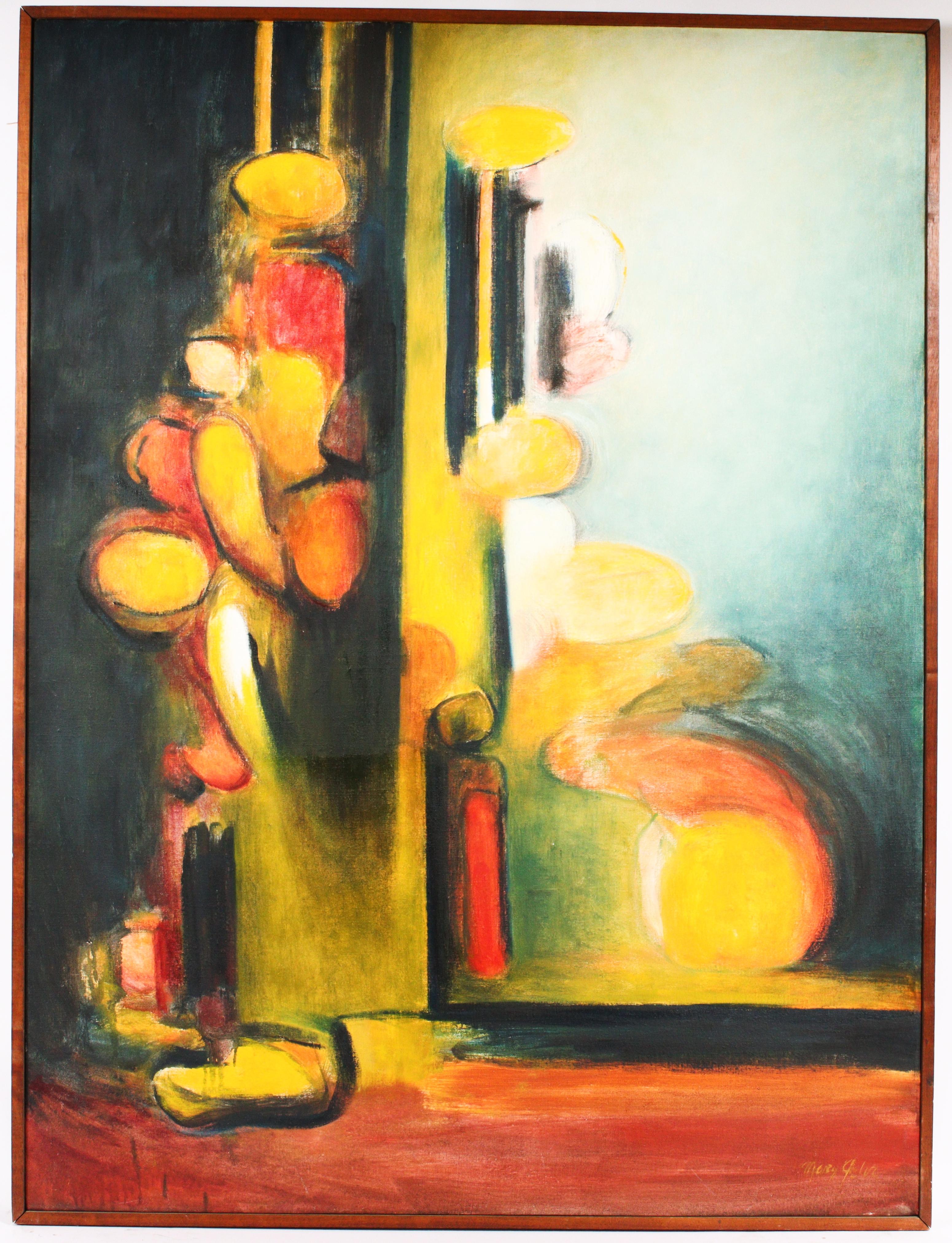 Mary Ray Gehr Abstract Painting – Saturn unter den Fischen