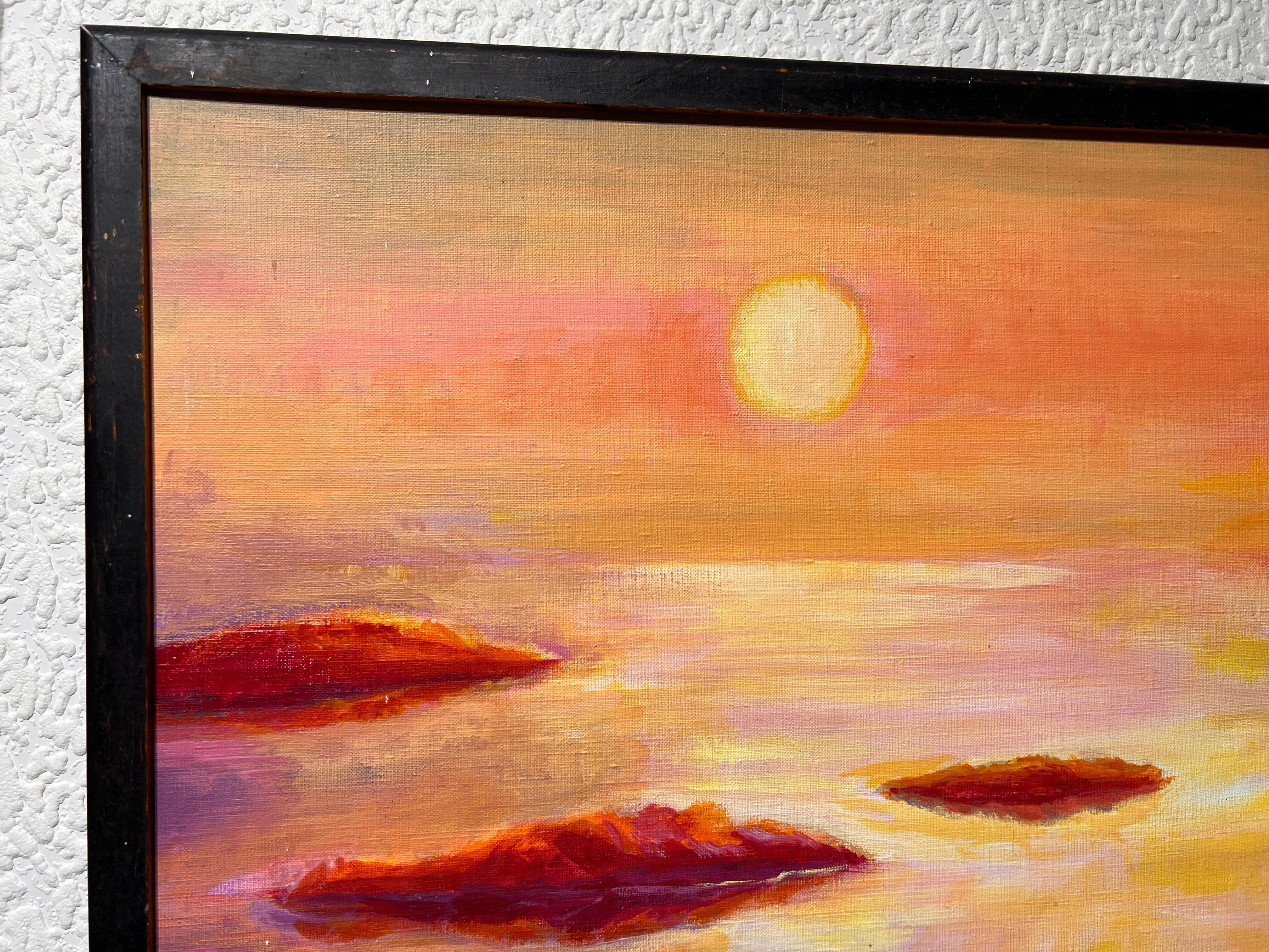 MARY REARDON (AMERICAN, 1912-2002) Vintage 1993 LG Peinture originale sur toile en vente 4