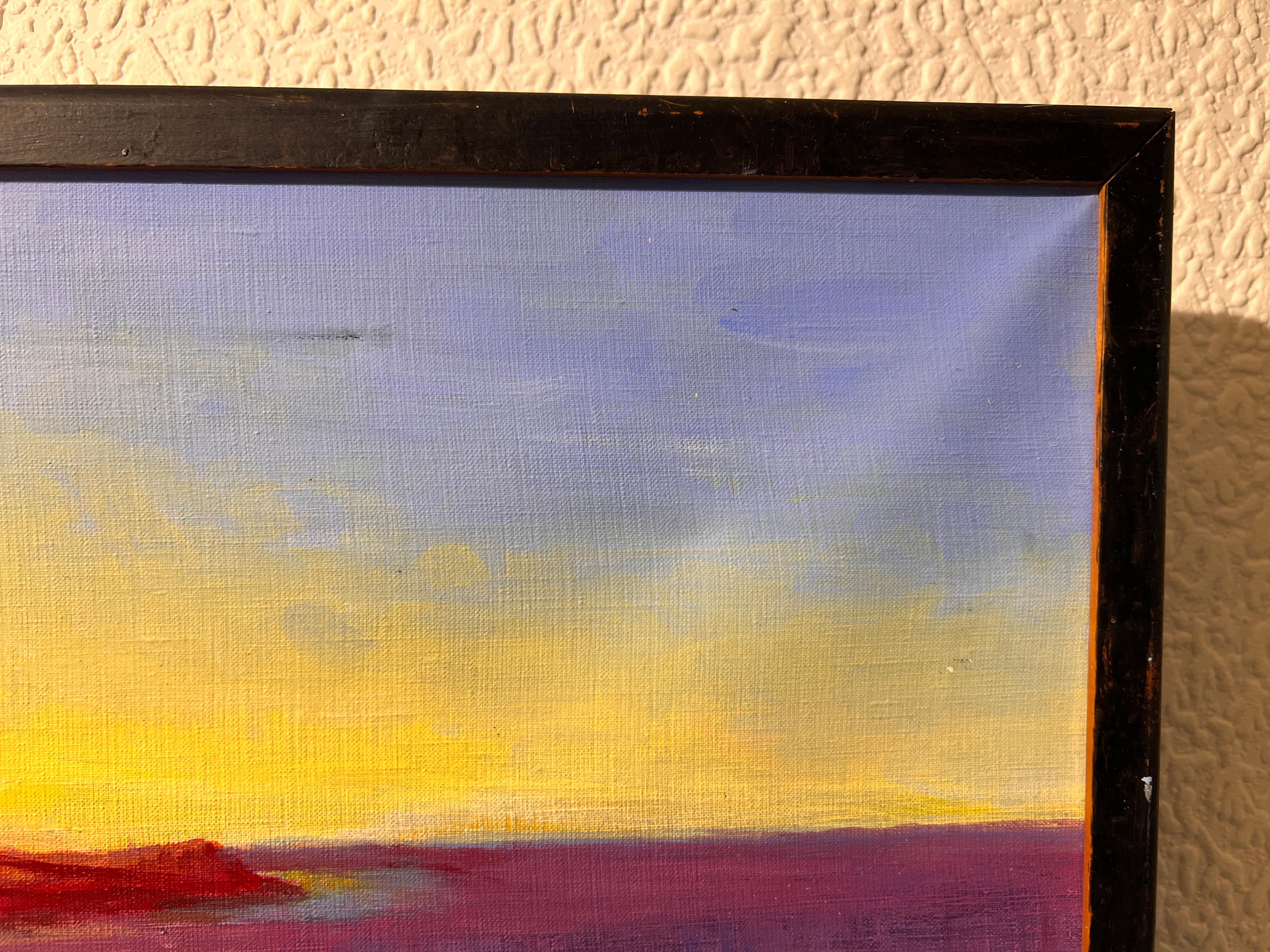 MARY REARDON (AMERICAN, 1912-2002) Vintage 1993 LG Peinture originale sur toile en vente 5