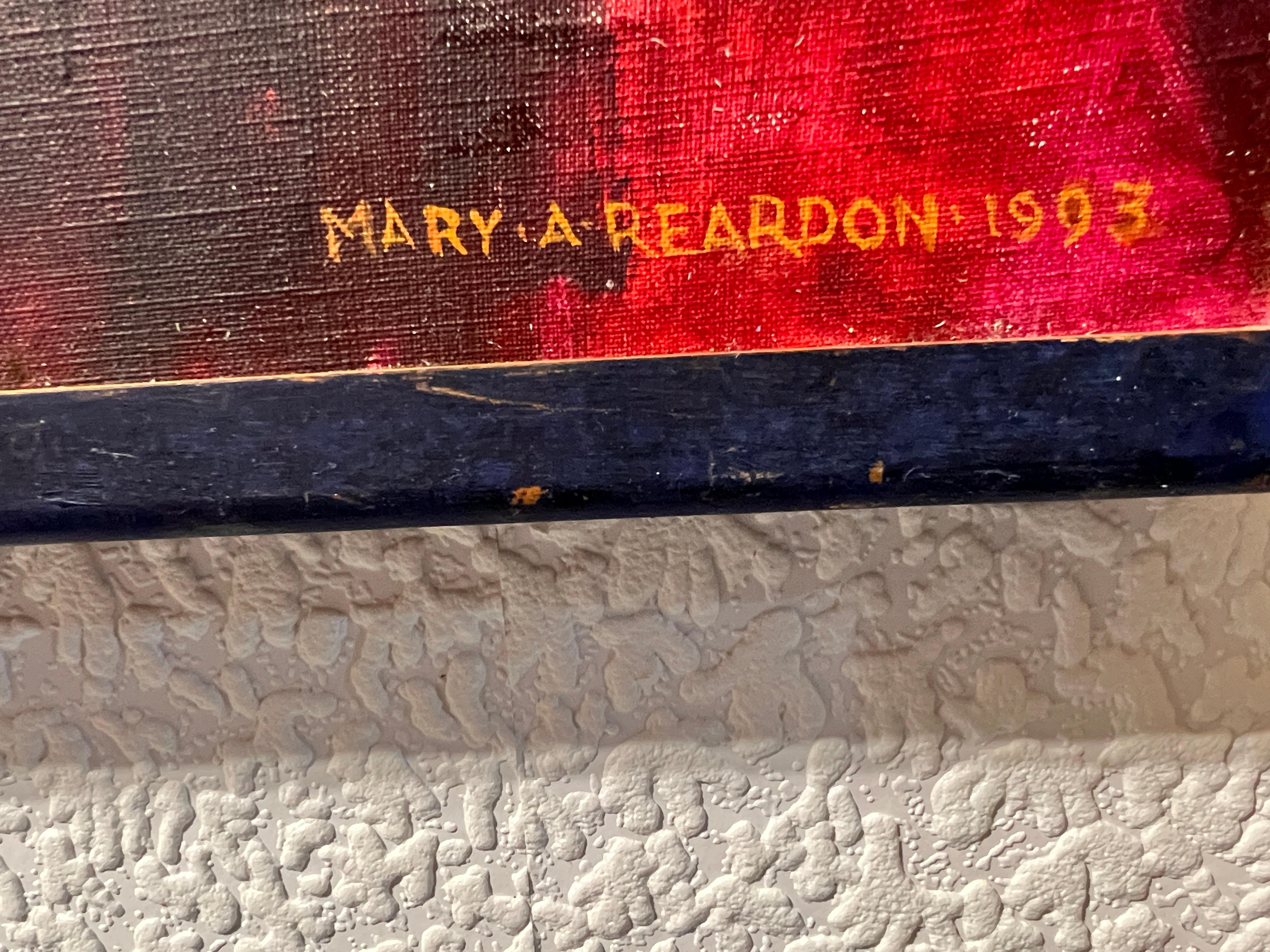 MARY REARDON (AMERICAN, 1912-2002) Vintage 1993 LG Peinture originale sur toile en vente 7