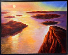 MARY REARDON (AMERICAN, 1912-2002) Vintage 1993 LG Peinture originale sur toile