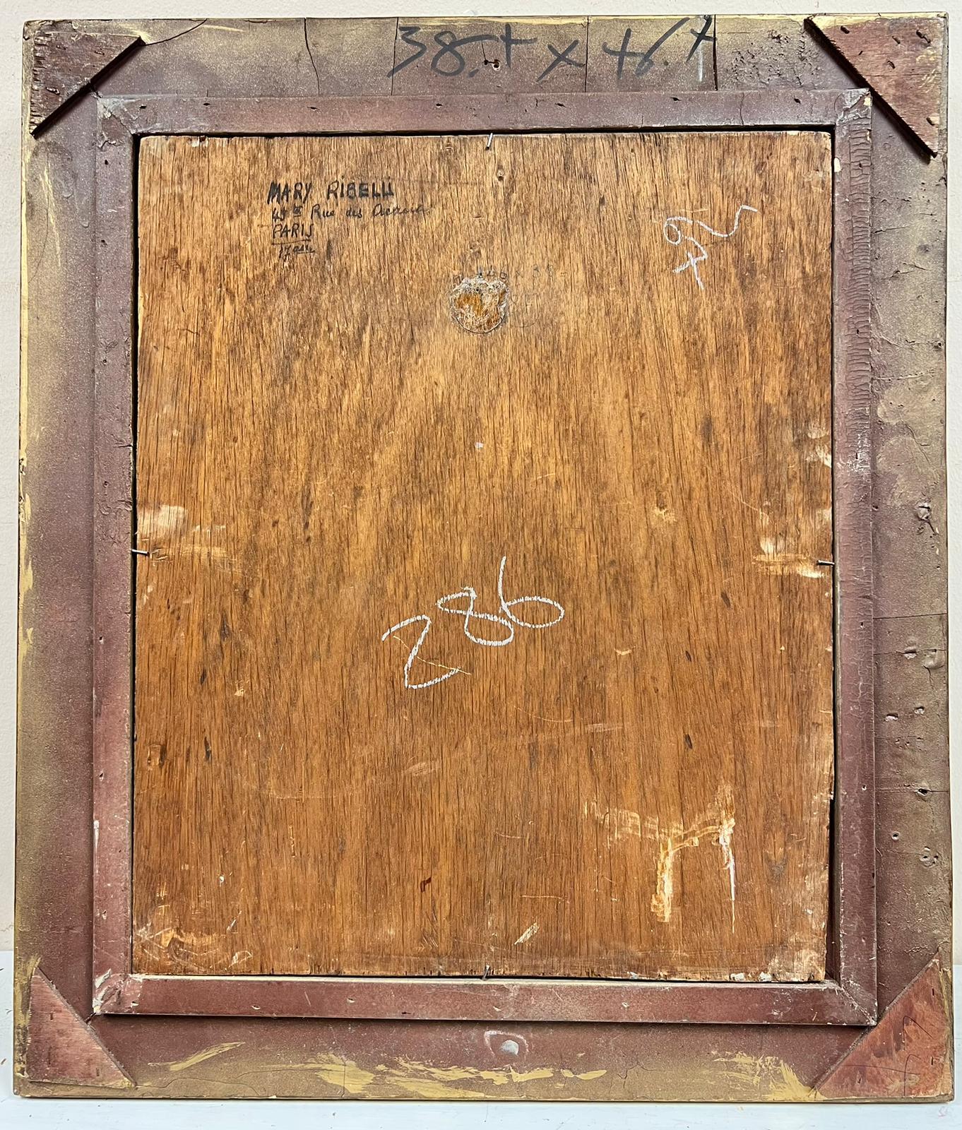 1950's Óleo Impresionista Francés Firmado Rosas Rosas París bodegón marco dorado en venta 5