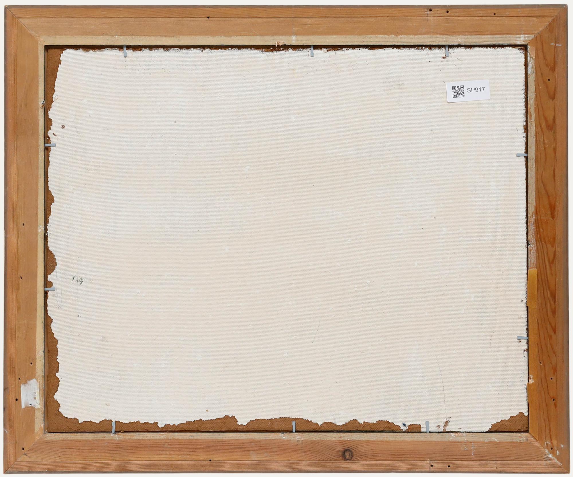 Mary Robertson - Framed 20th Century Oil, Stacking, Burnham Norton For Sale 2