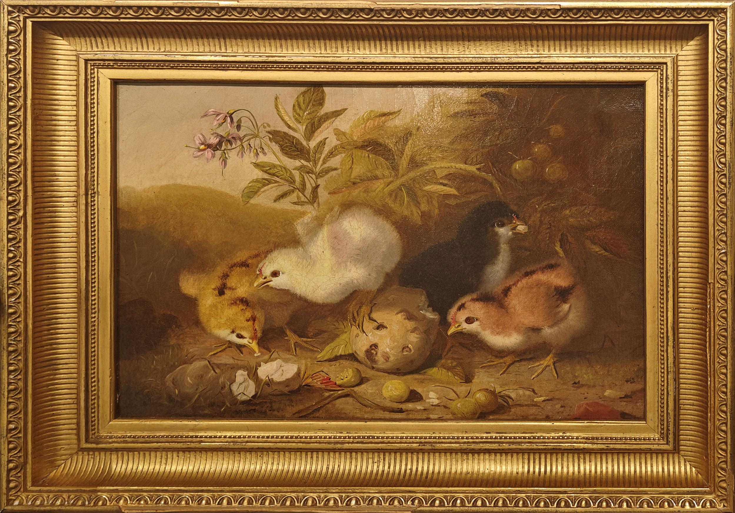 Peinture gracieuse représentant une tribu de plumes Mary Russell Smith, 1871 - Painting de Mary Russell Smith 