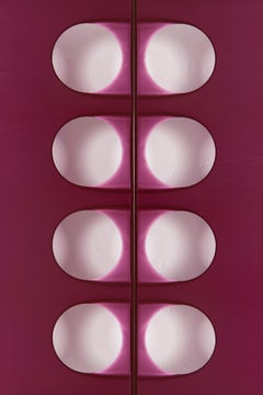 Mary Schiliro, Cuna de gato 6, 2006, acrílico sobre Mylar, 36 x 18 pulg, Abstracción