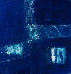 „Zeit zu Hause“, Mary Scott, Abstrakte Kunst, Blaue Kunst, Moderne Kunst, Meereslandschaft