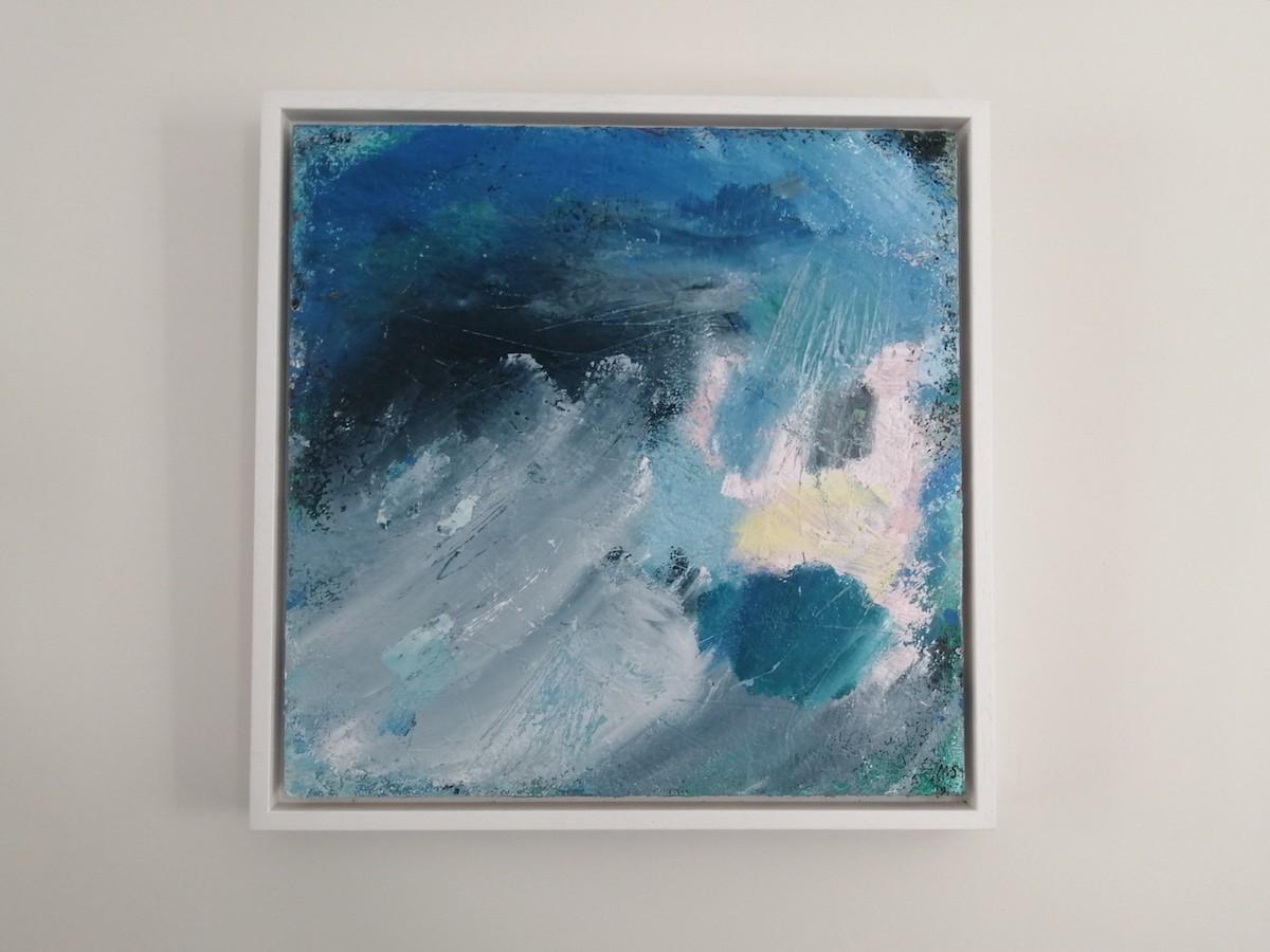 Cornish Blue by Mary Scott, Contemporary seascape painting, abstract art  - Abstract Painting by Mary Scott 